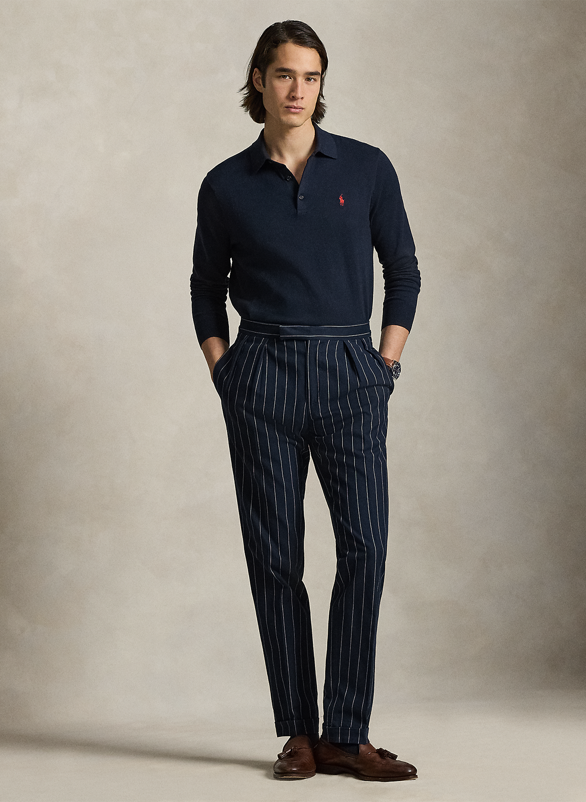 Straight cotton polo shirt POLO RALPH LAUREN Blue