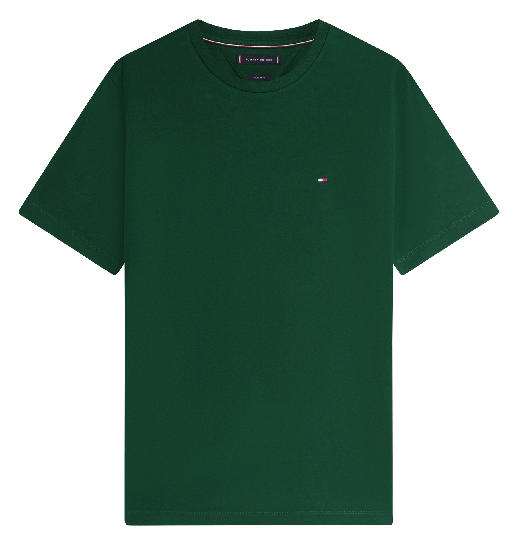 Round-neck cotton T-shirt TOMMY HILFIGER Green