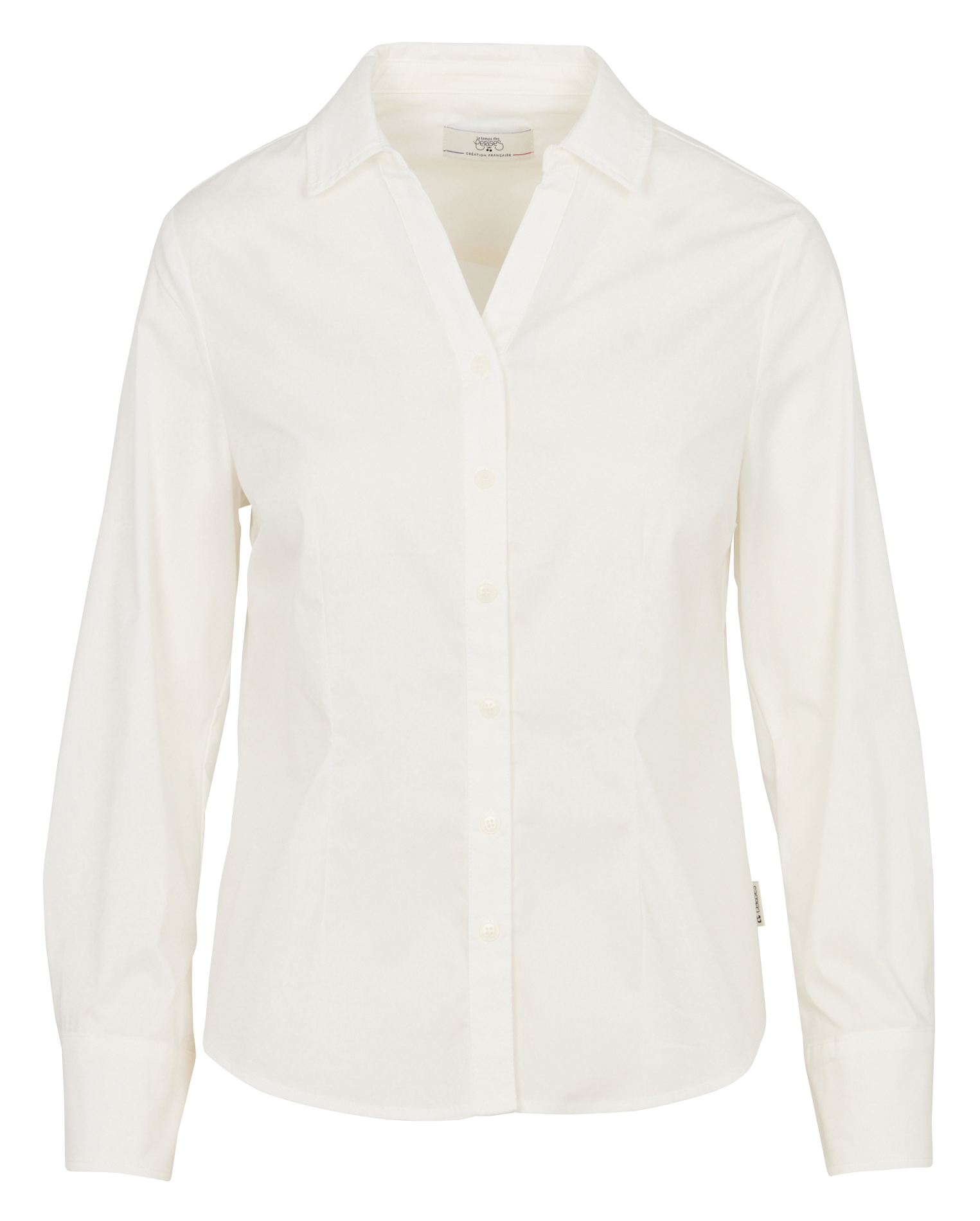 Chemise cintrée col classique LE TEMPS DES CERISES Blanc