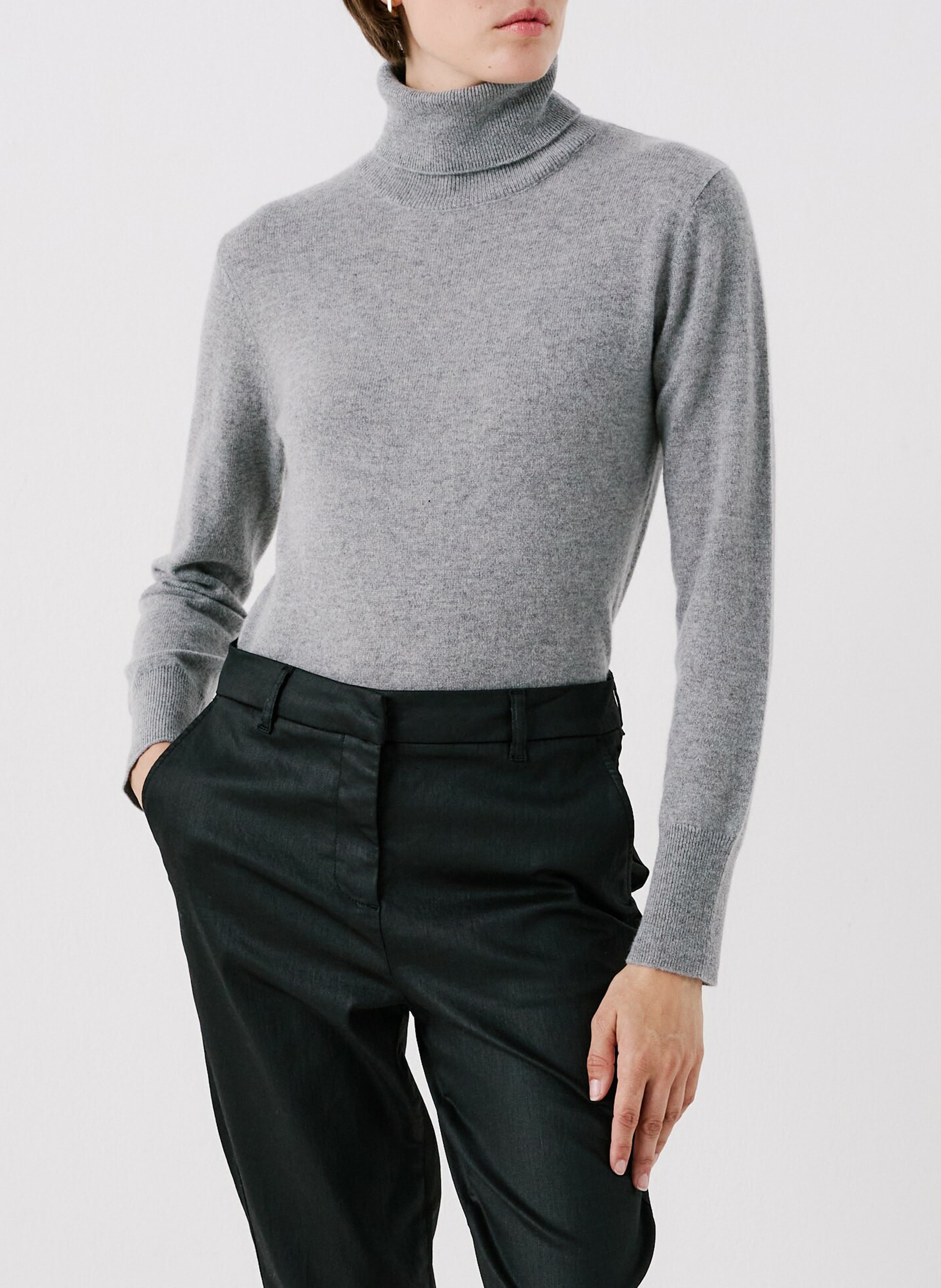 Gerade geschnittener Rollkragenpullover aus Kaschmir CAROLL