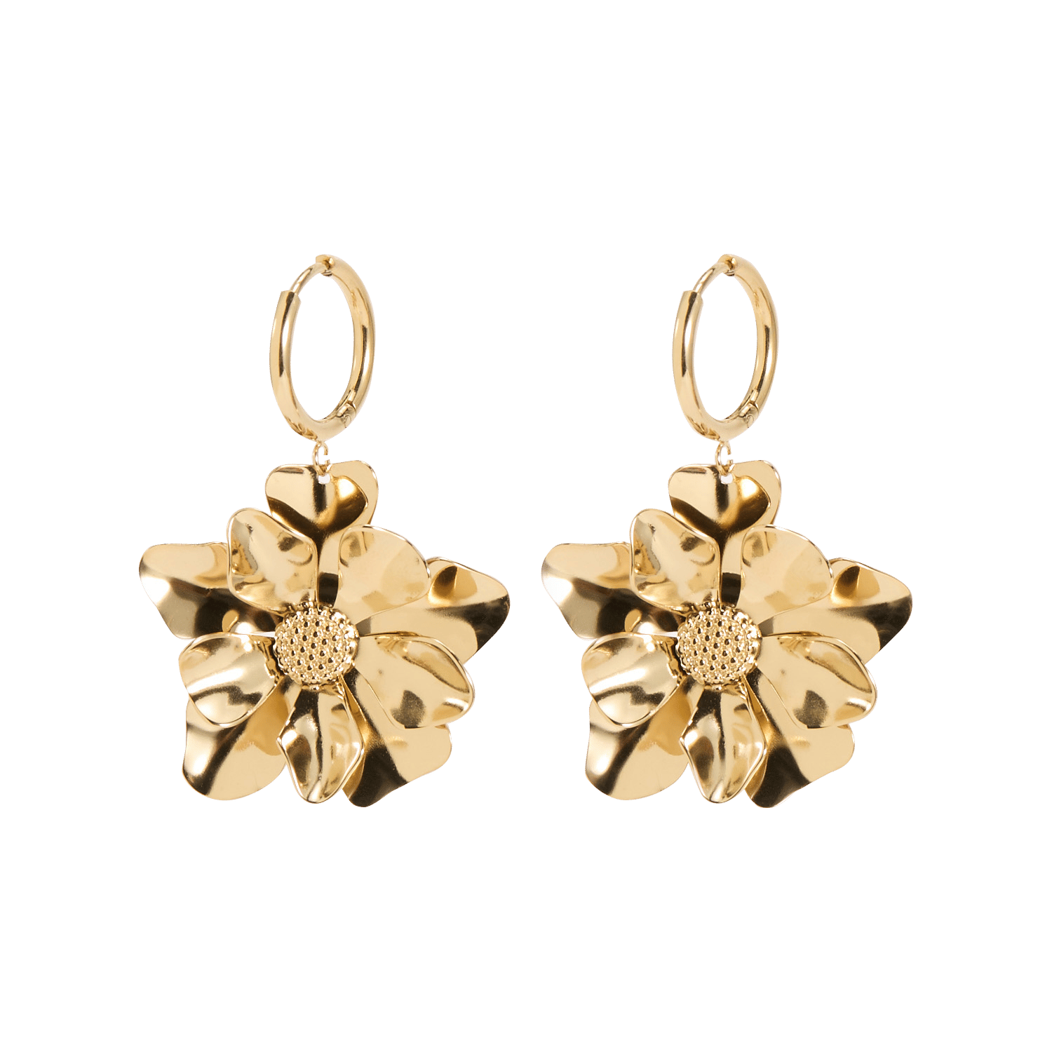 Steel earrings AU PRINTEMPS PARIS Golden