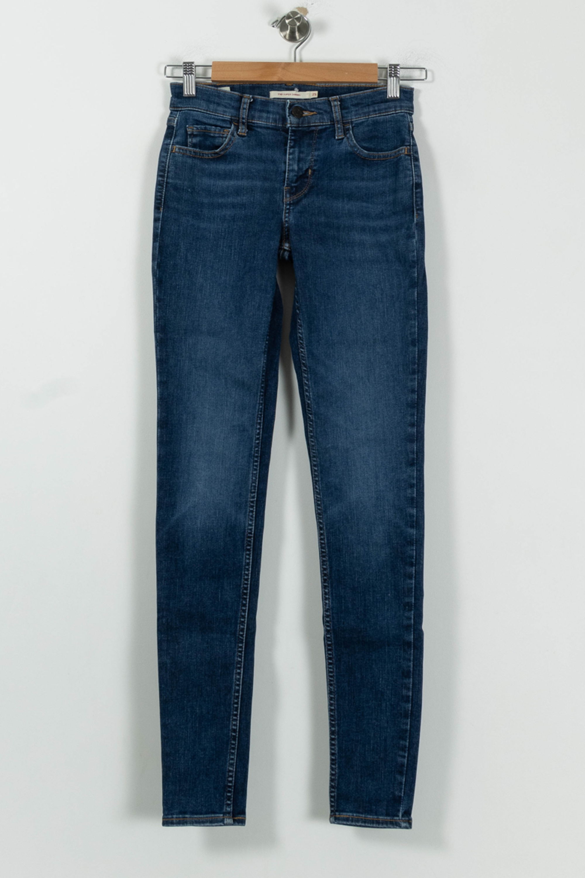 Cropped slim jeans with studs LEVI'S - Seconde main Blue