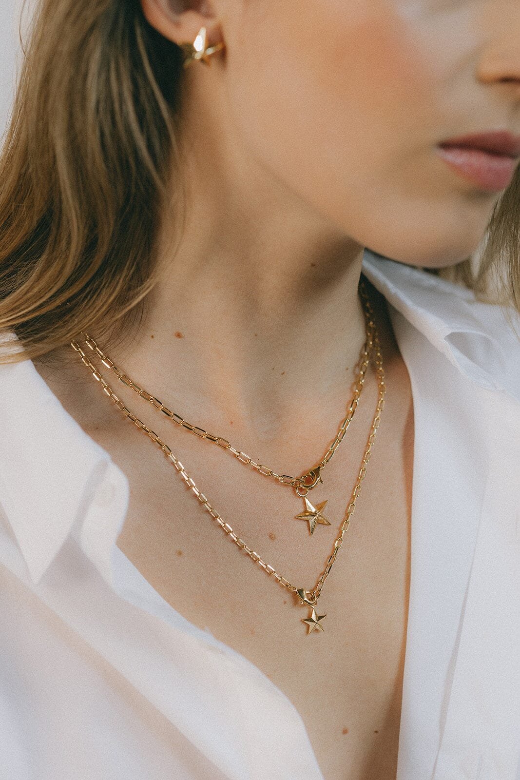 Silver-plated star necklace MONSIEUR SIMONE Silver