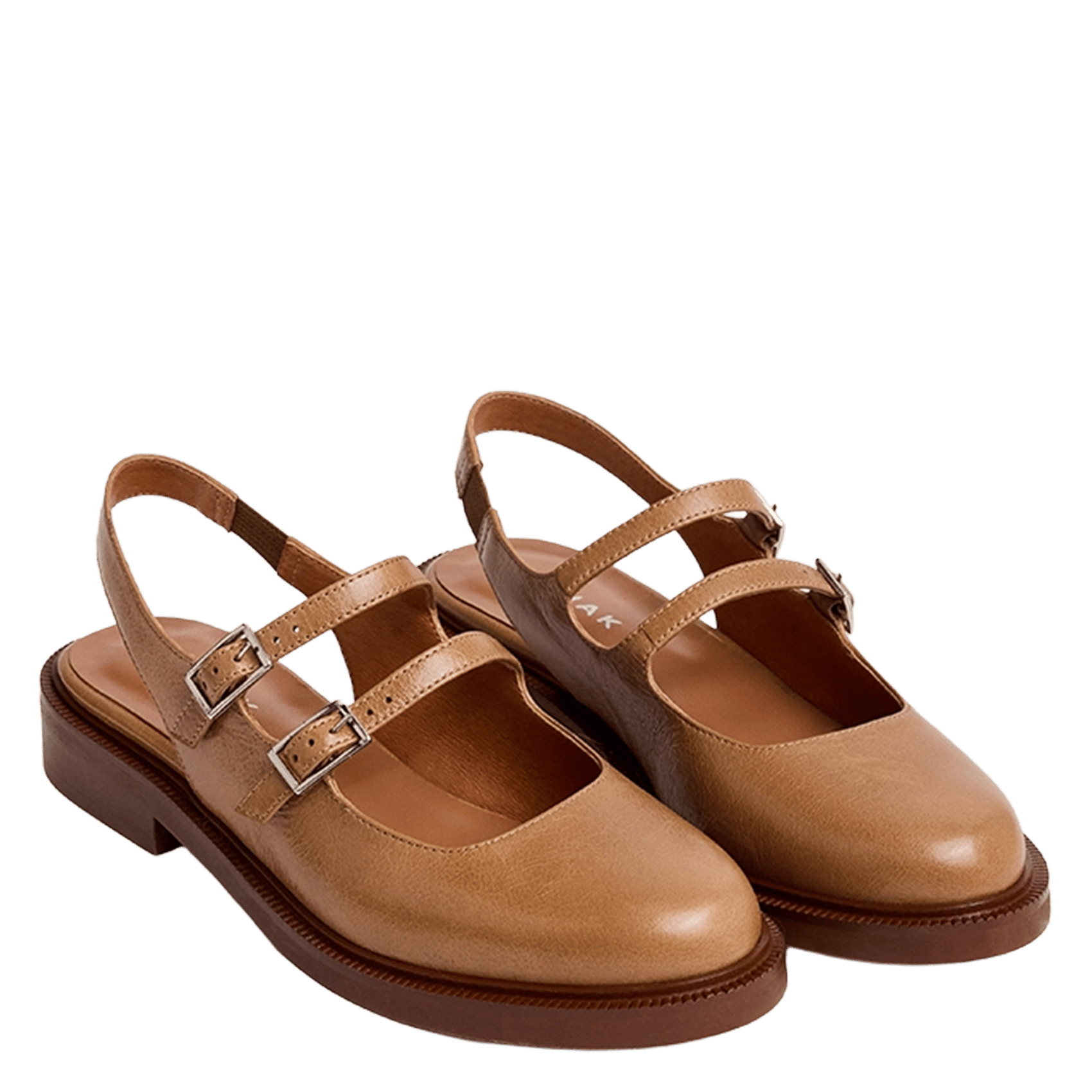 Sandales en cuir vernis JONAK Beige