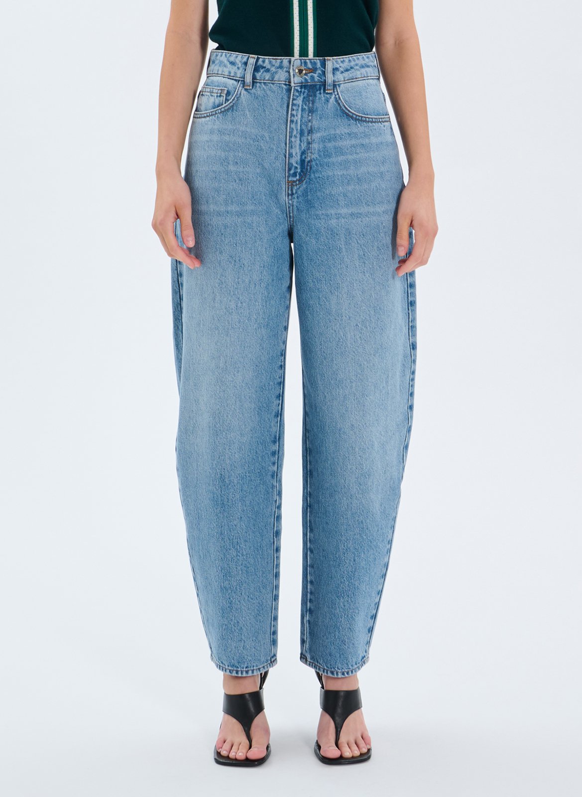 Denim broek van katoen ZAPA Blauw