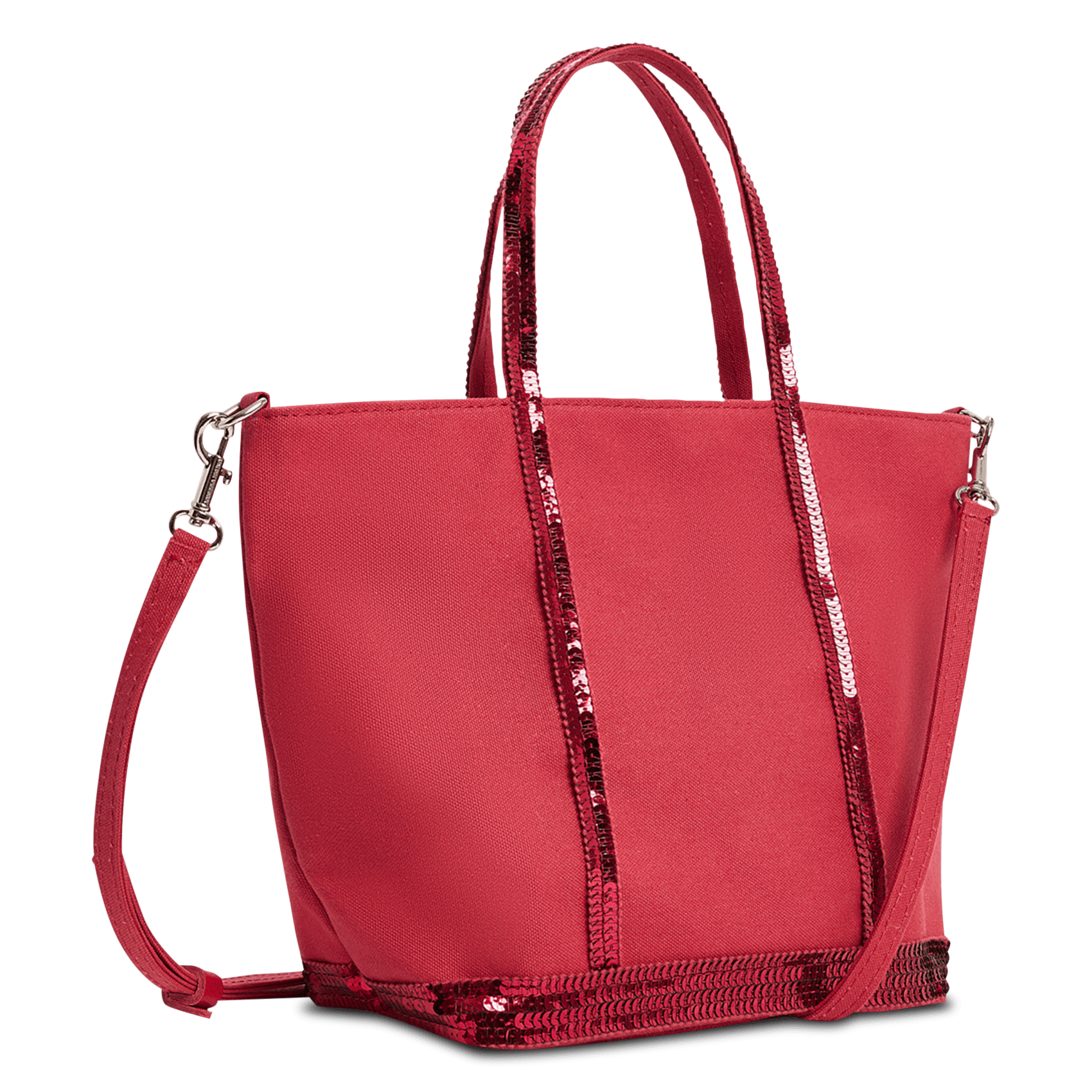 Mini-Shopper aus Baumwolle mit Pailletten VANESSA BRUNO Rosa