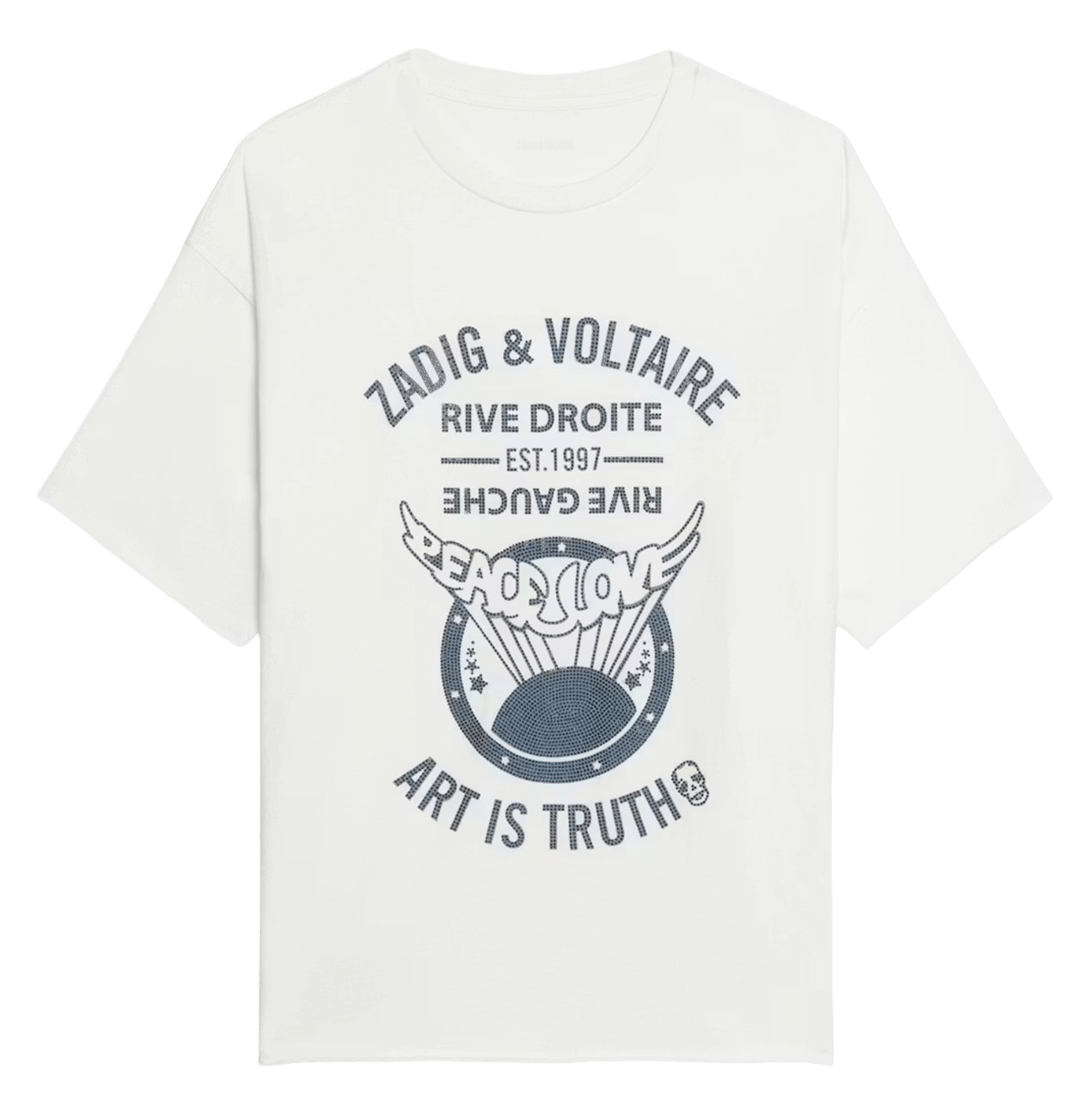 Rundhals-T-Shirt aus Bio-Baumwolle ZADIG&VOLTAIRE Weiss