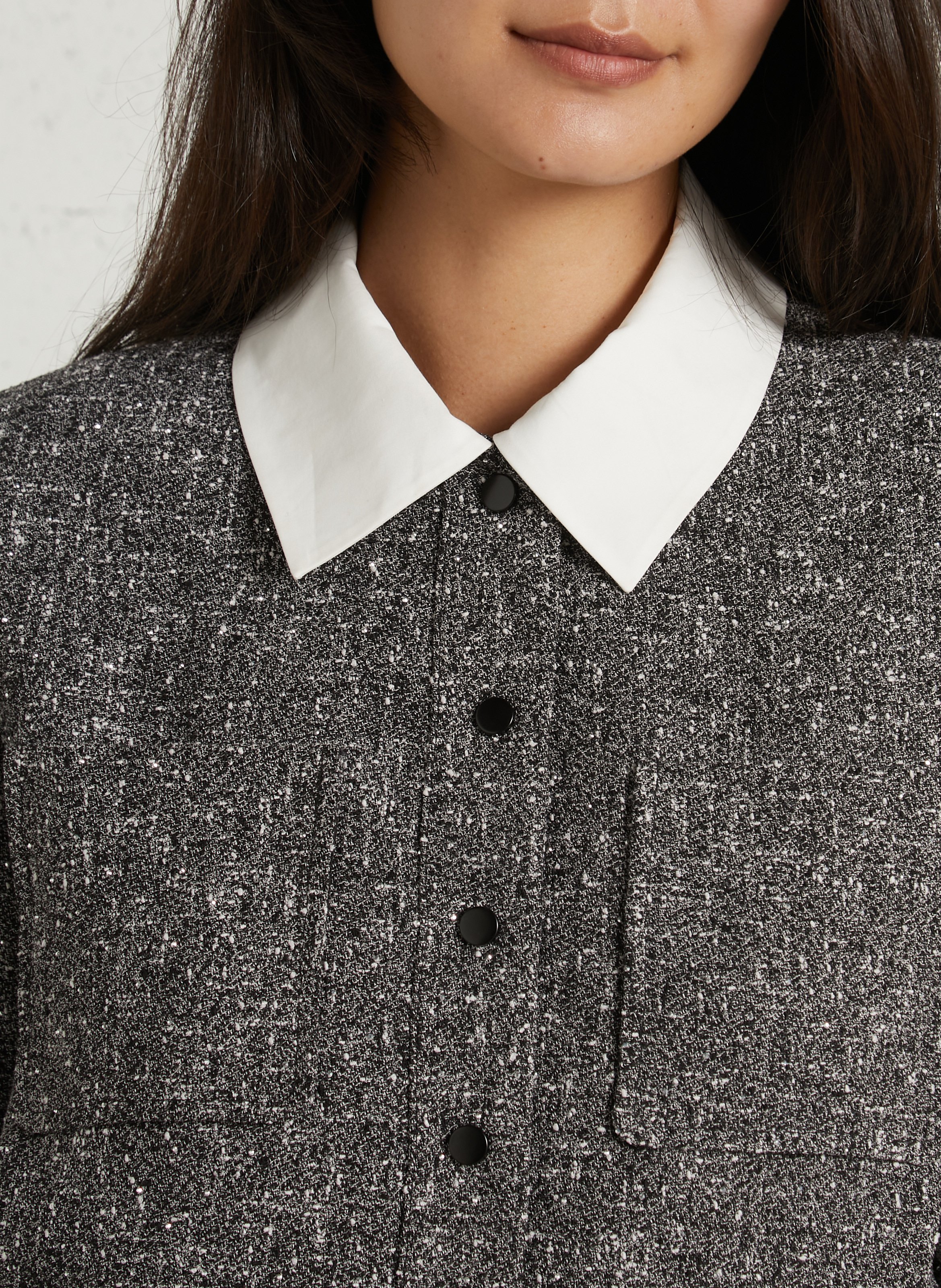 Veste droite col classique SUNCOO Noir
