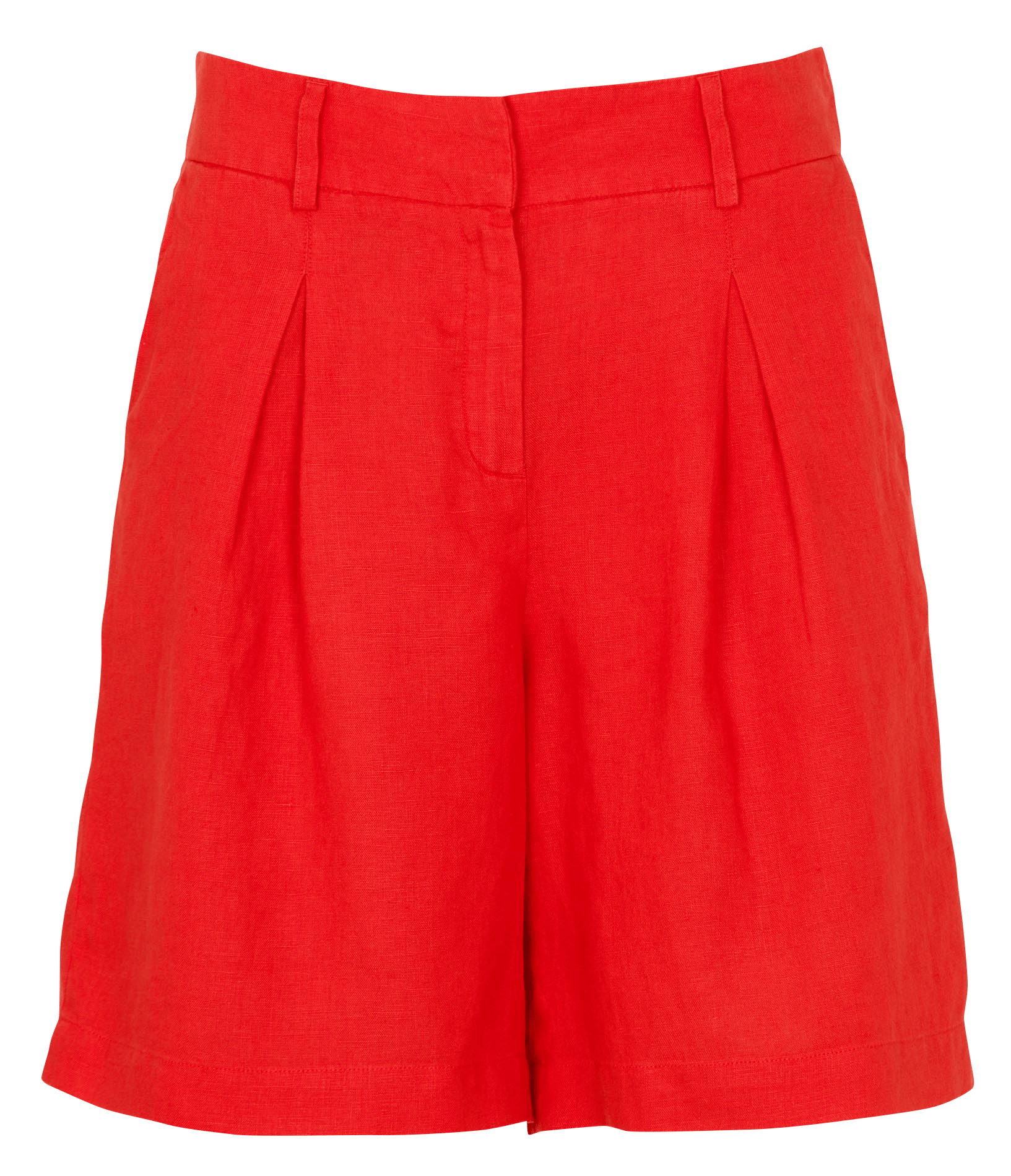Wijd, linnen short MAISON 123 Rood