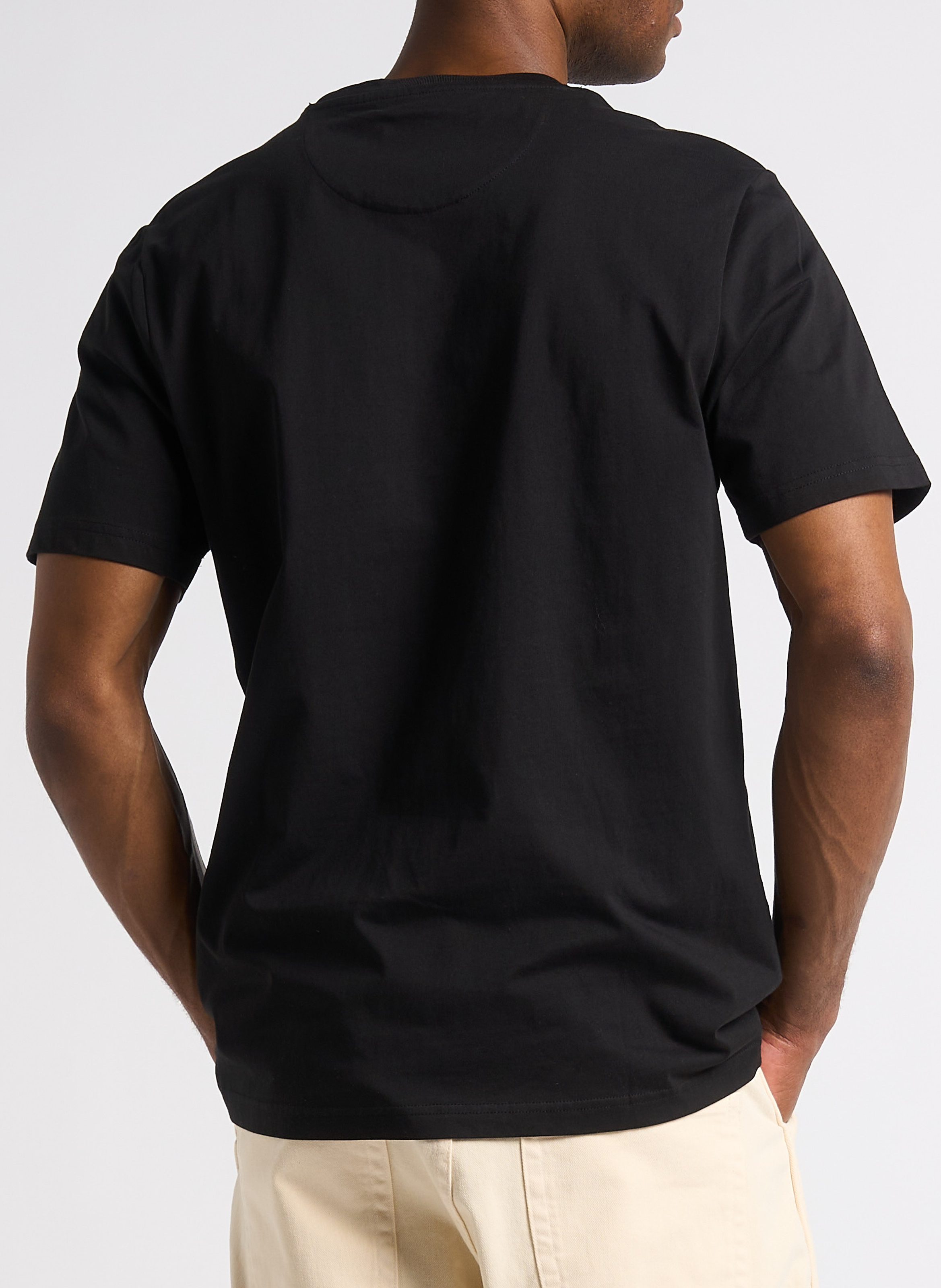 Tee-shirt col rond en coton bio FARAH Noir