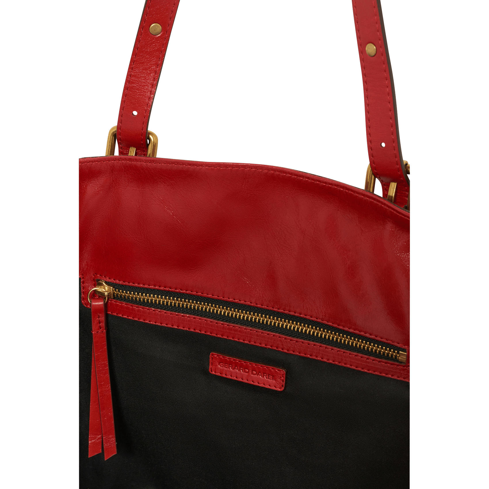 Bolso al hombro de piel GERARD DAREL Rojo