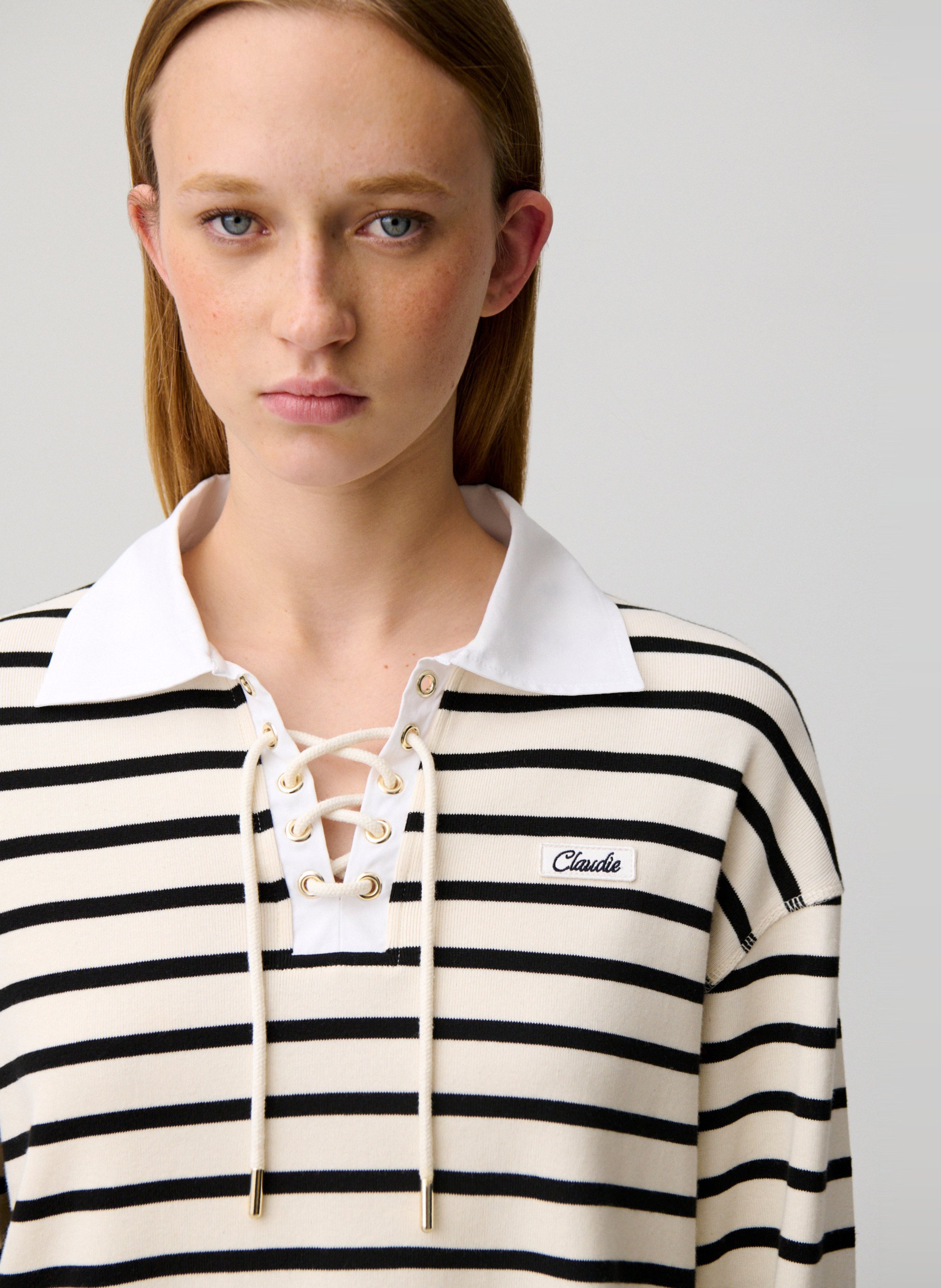 Tee-shirt droit en coton rayé CLAUDIE PIERLOT Multicolore