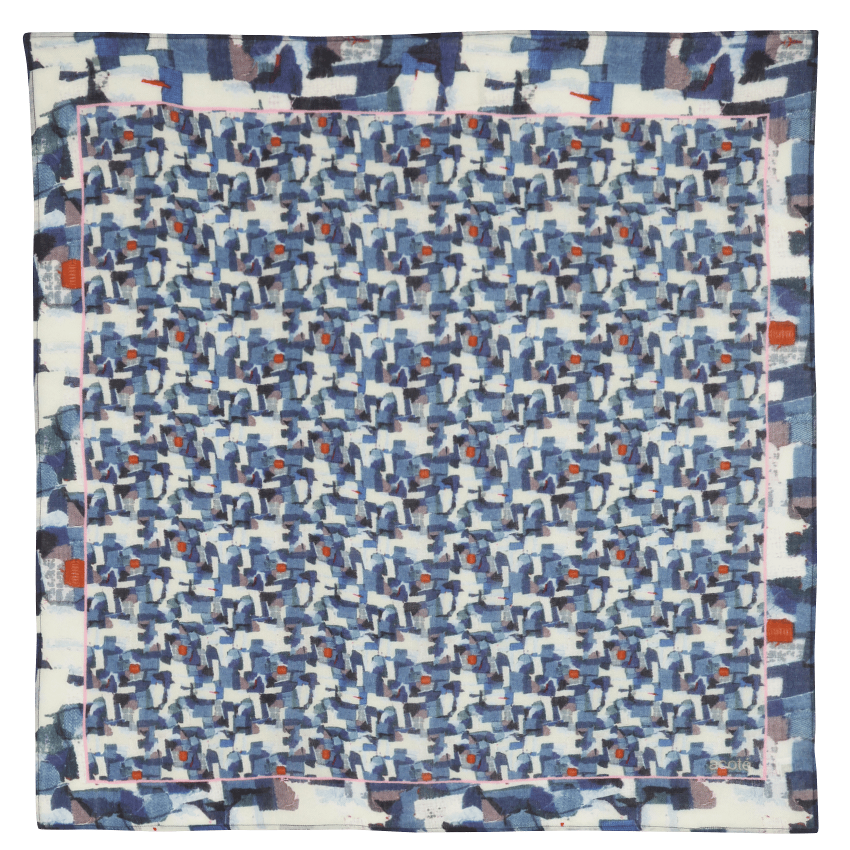 Wollen foulard met print COTELAC ACOTE Blauw