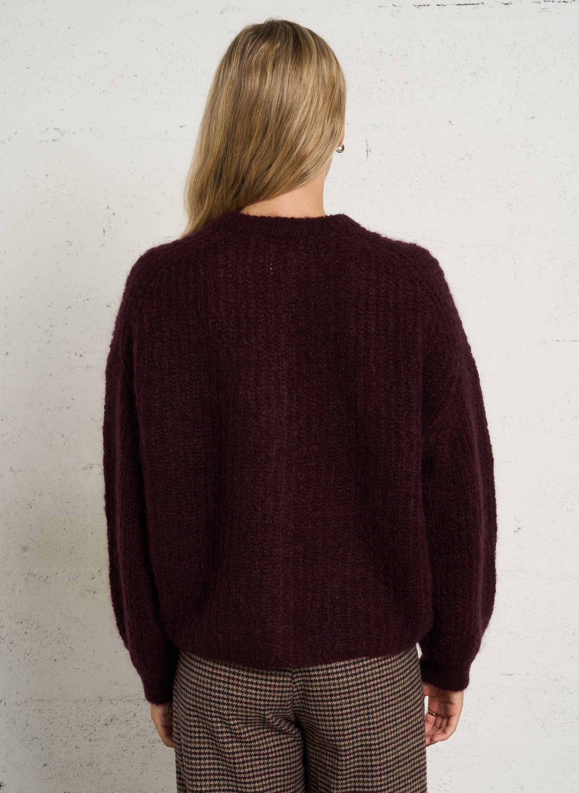 Oversized vest van wolmix DES PETITS HAUTS Violet