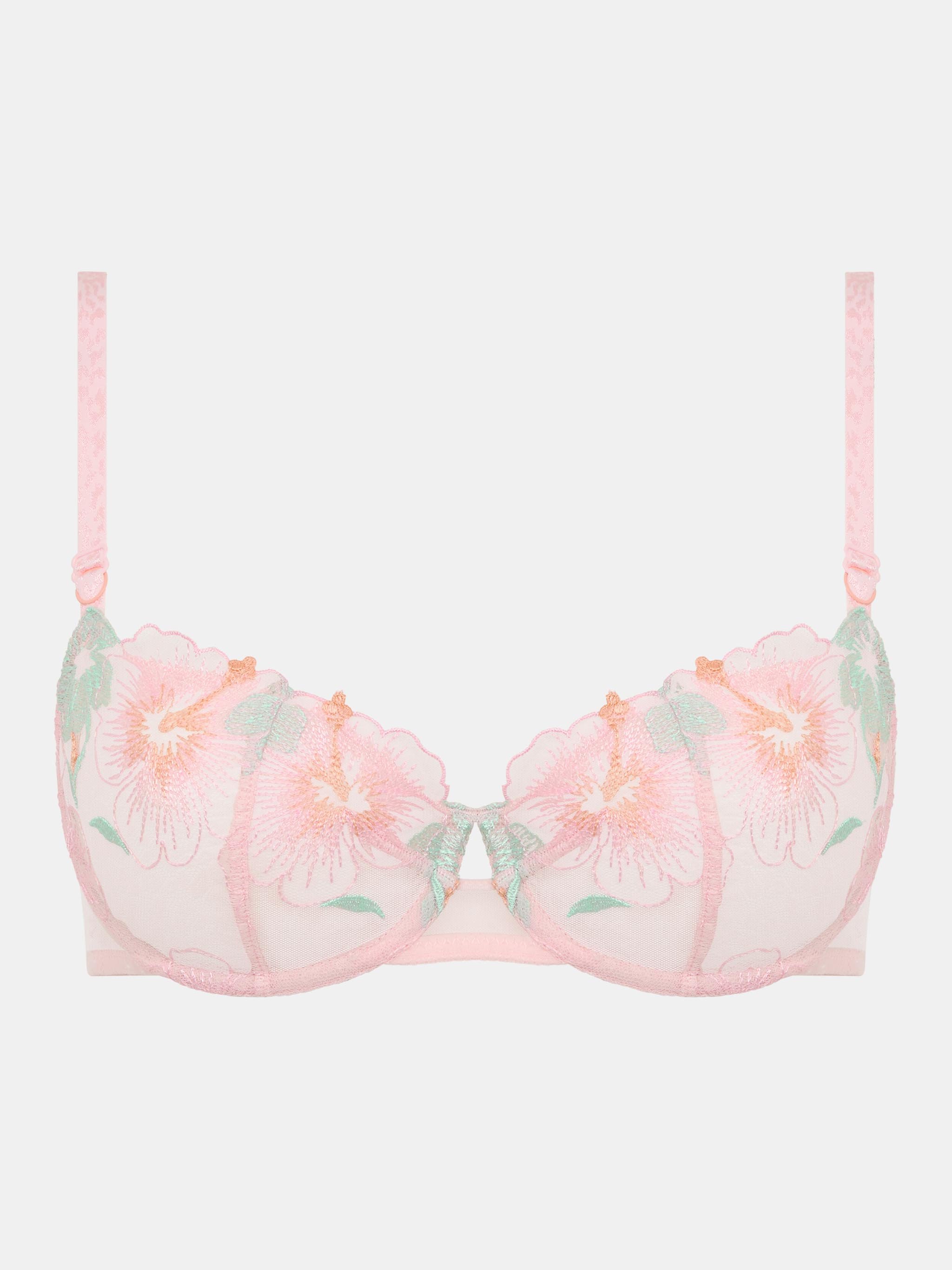 Balconette bra with embroidery CHANTELLE PULP Pink