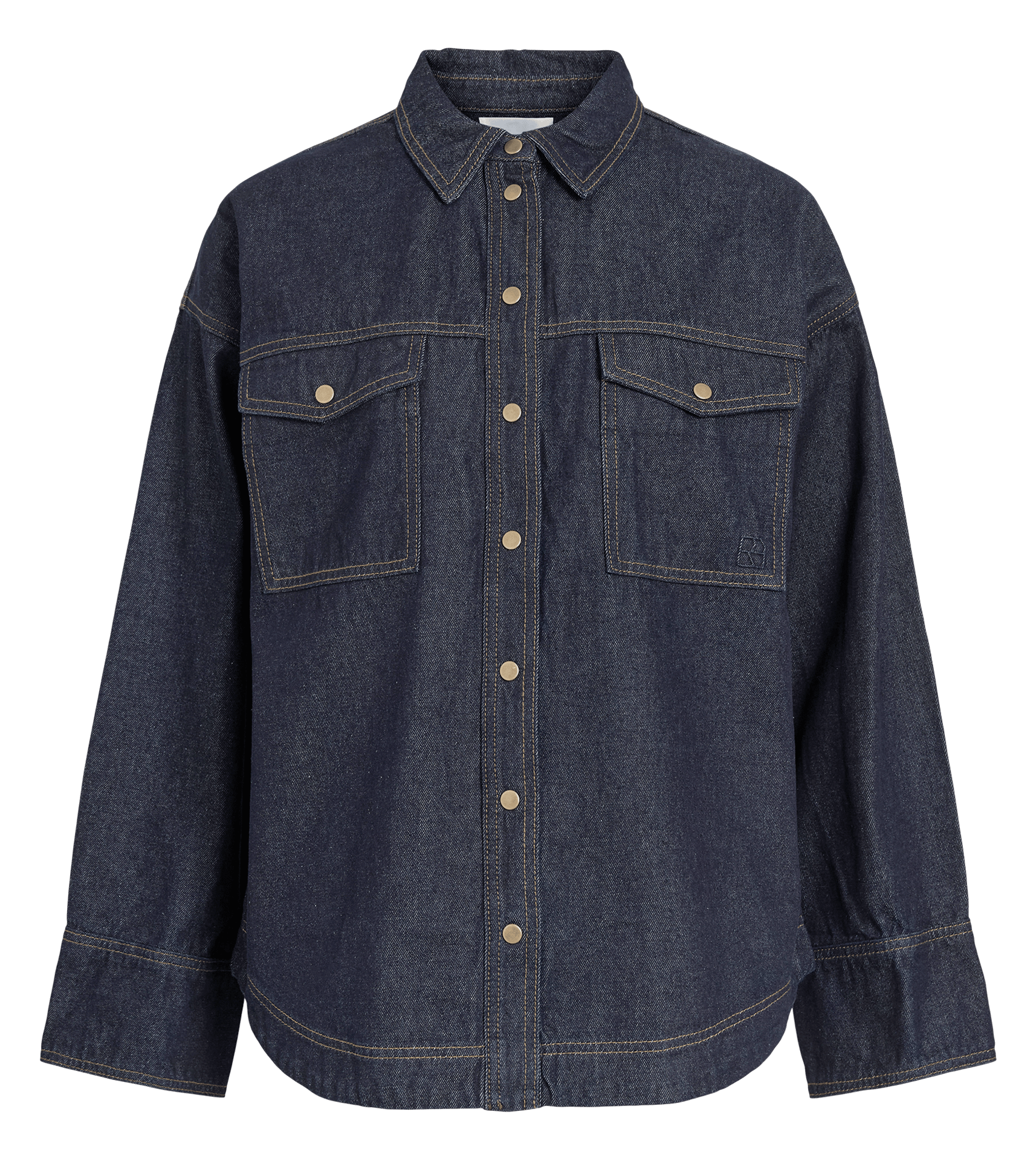 Gerade geschnittenes Hemd aus Baumwolldenim ROUGE EDIT Blau