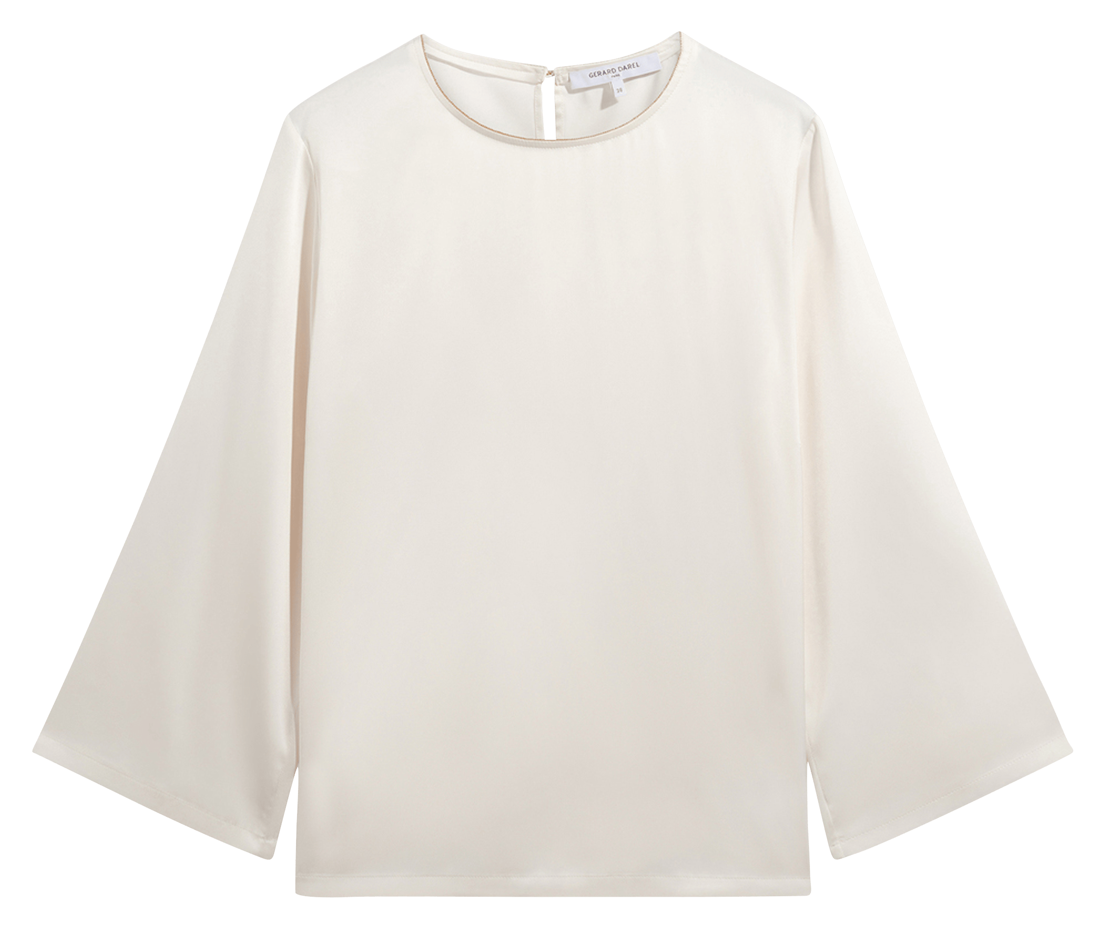 Blouse droite manches 3/4 unie GERARD DAREL Beige