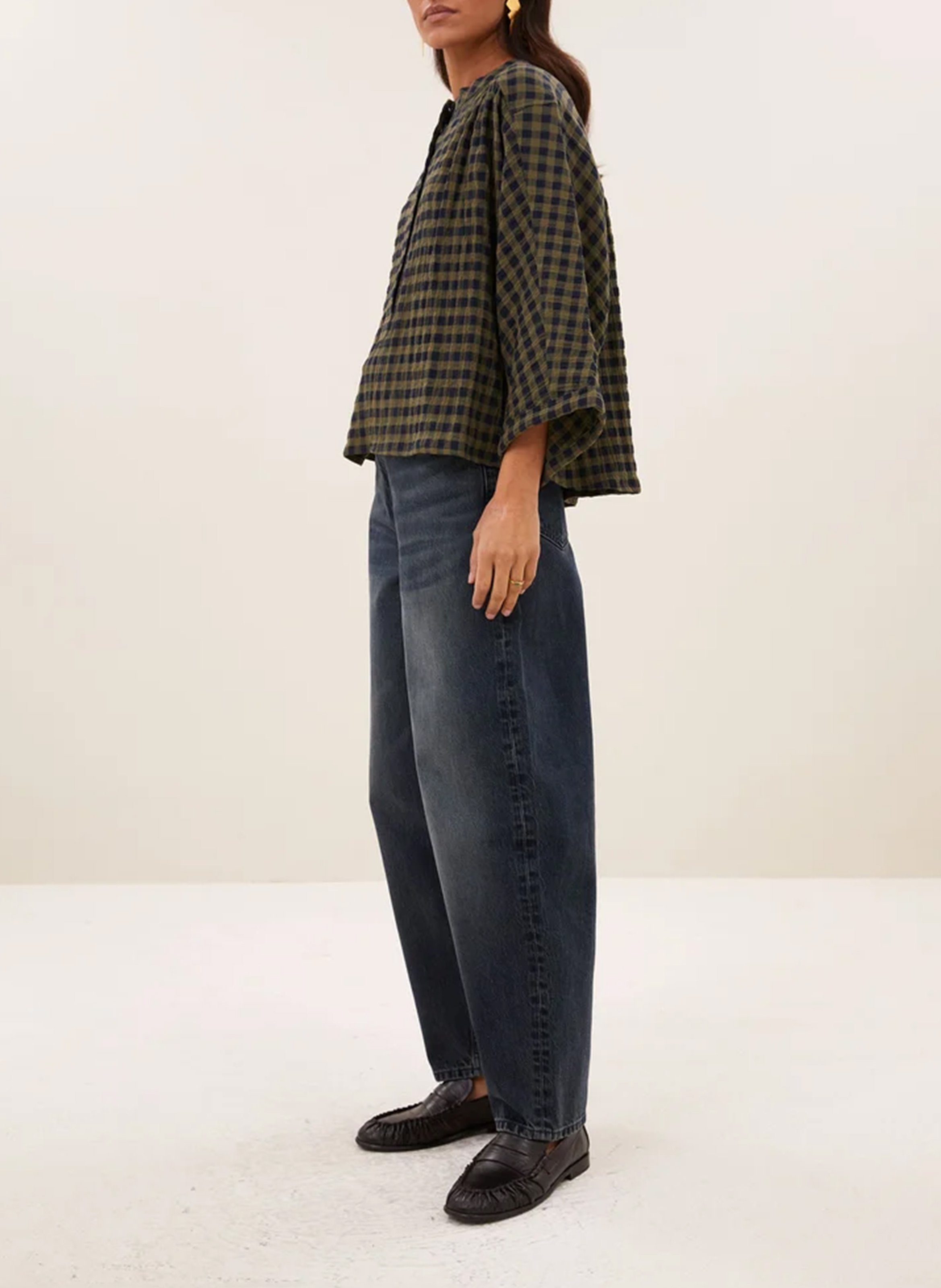 Blouse droite col rond  | Vert BY BAR Femme