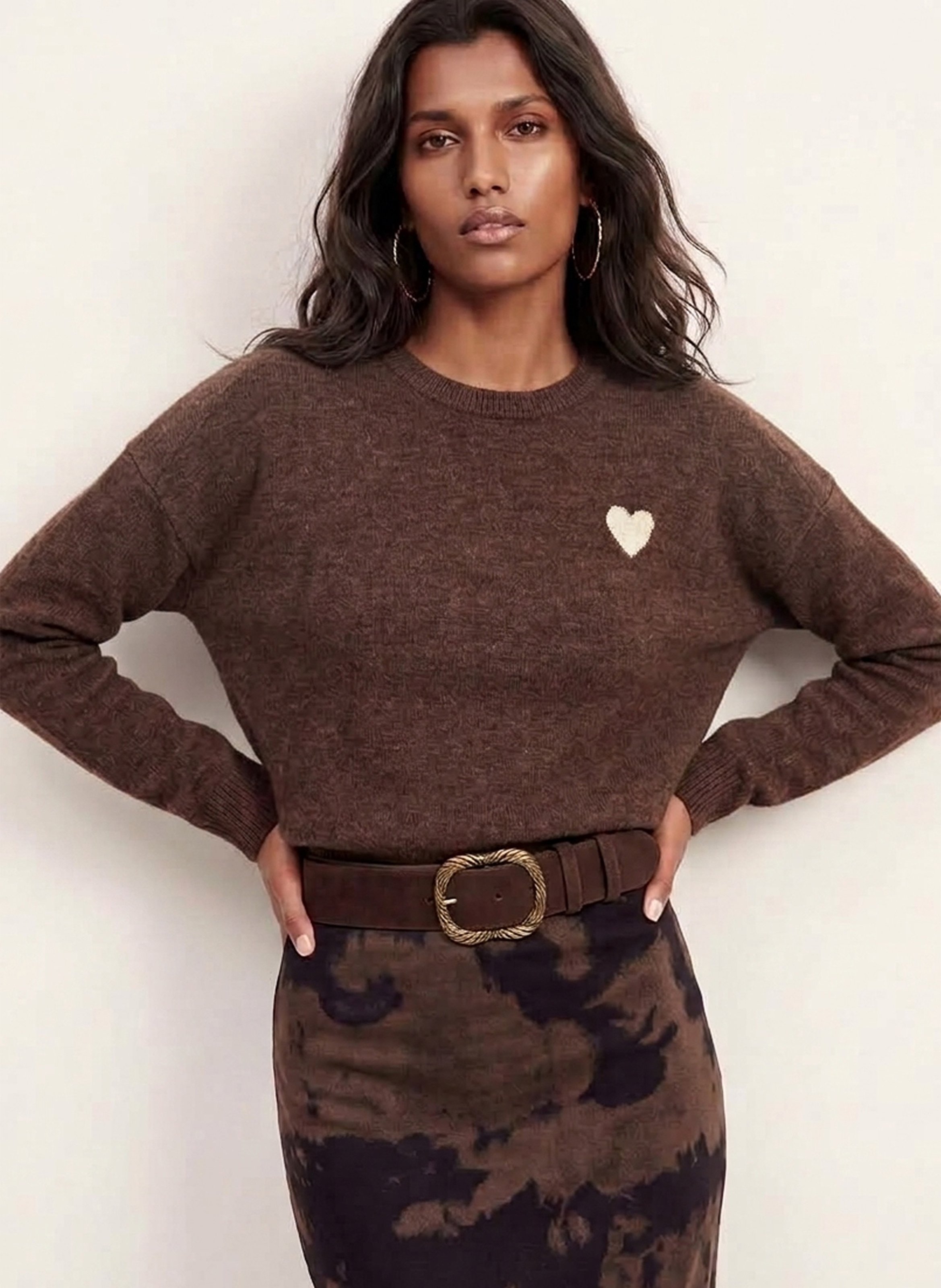 Ribbed crew-neck wool-blend sweater KOOKAI