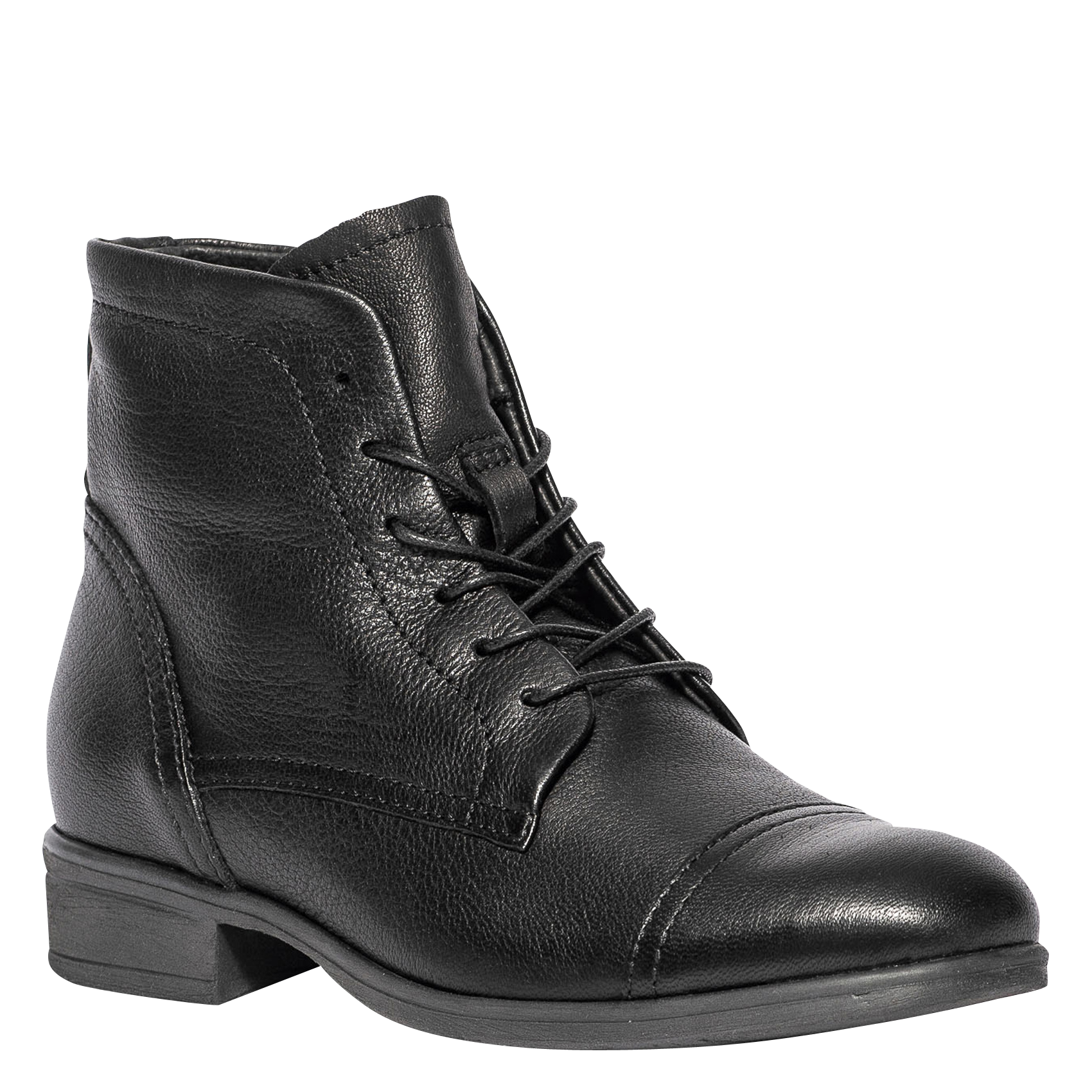 Boots fourrées en cuir BOCAGE Noir