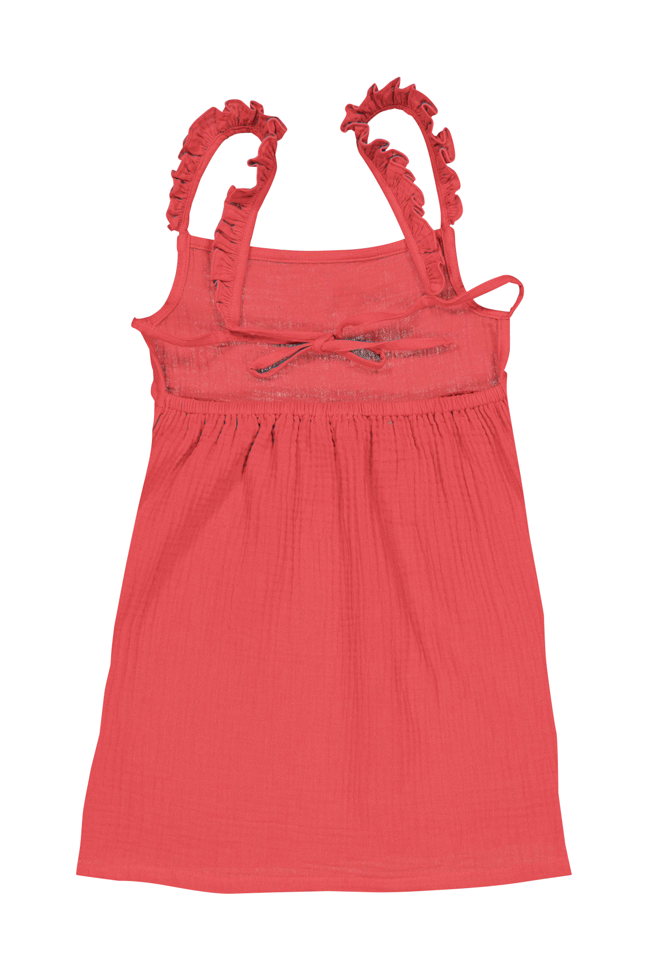 Short organic cotton gauze dress PETITE LUCETTE Red