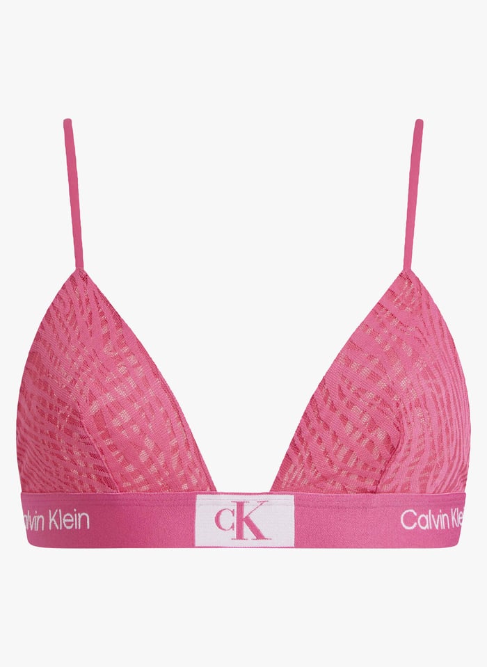 Calvin klein pink triangle bra best sale