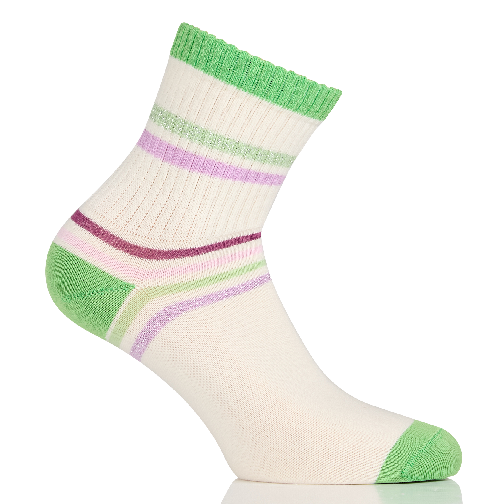 Chaussettes en coton mélangé rayé MIA ZIA