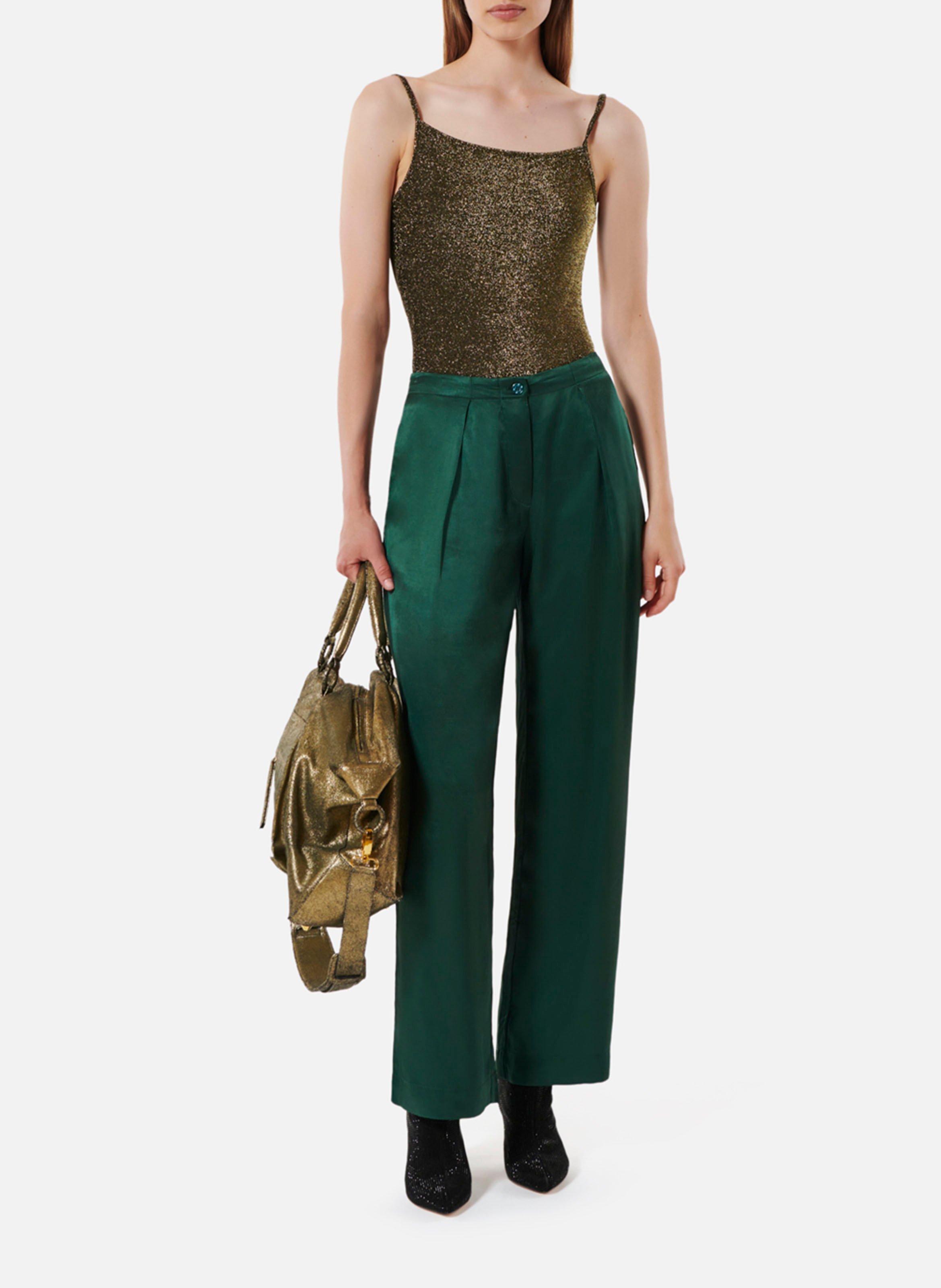 Body mit rundem Ausschnitt und Pailletten KARMA KOMA Golden