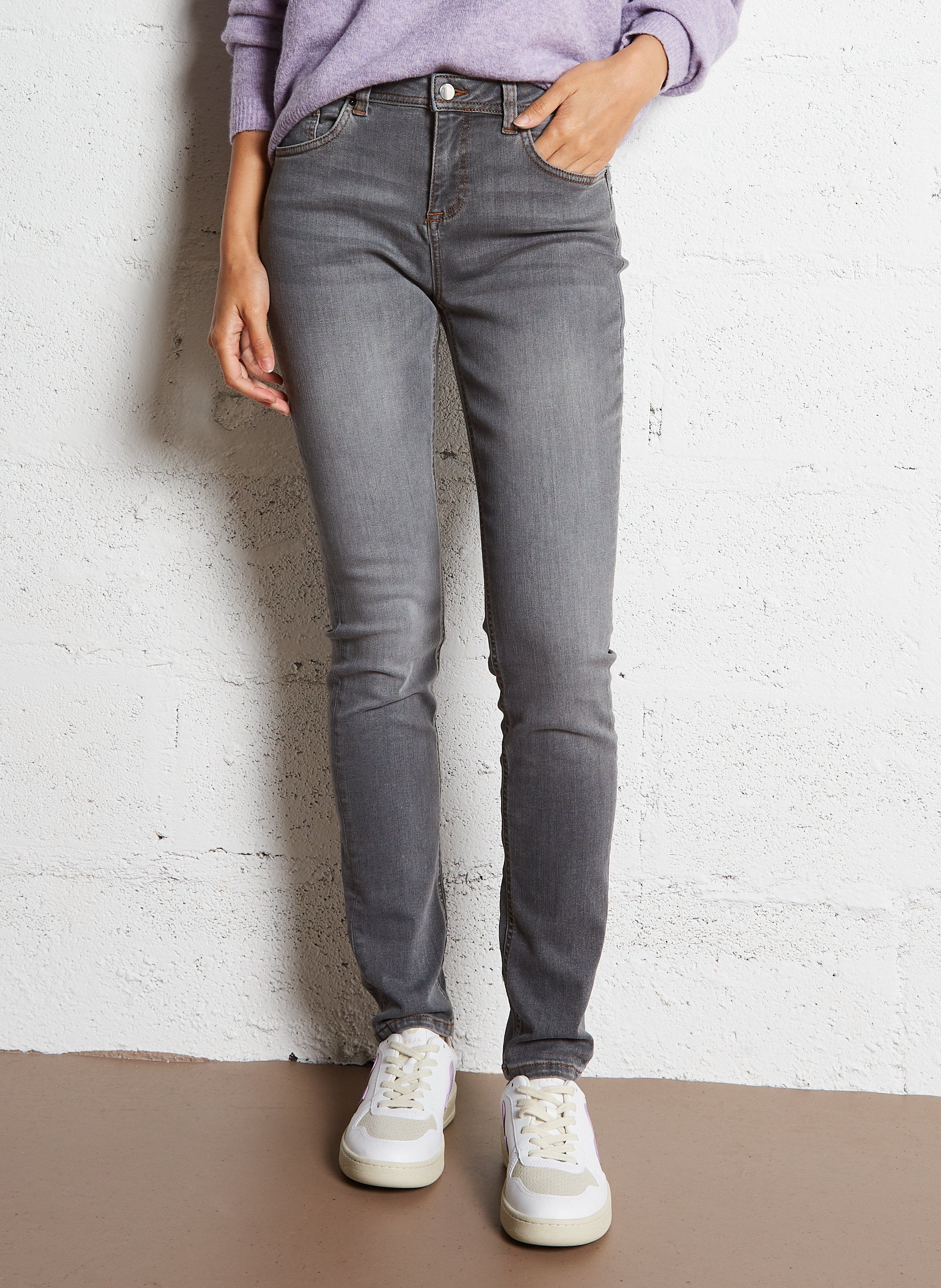 Slim-fit 5-pocketjeans ZwartBA&SH