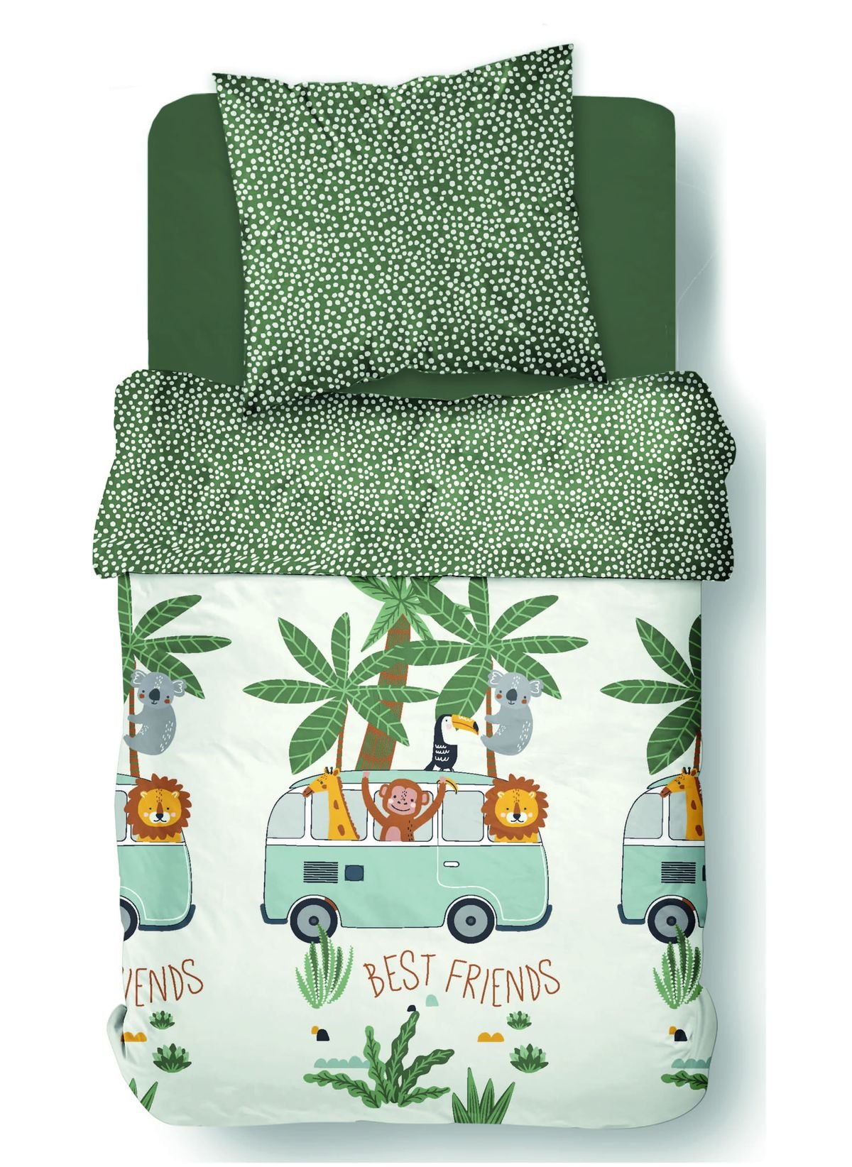 Cotton bedding set TODAY LINGE DE MAISON Green