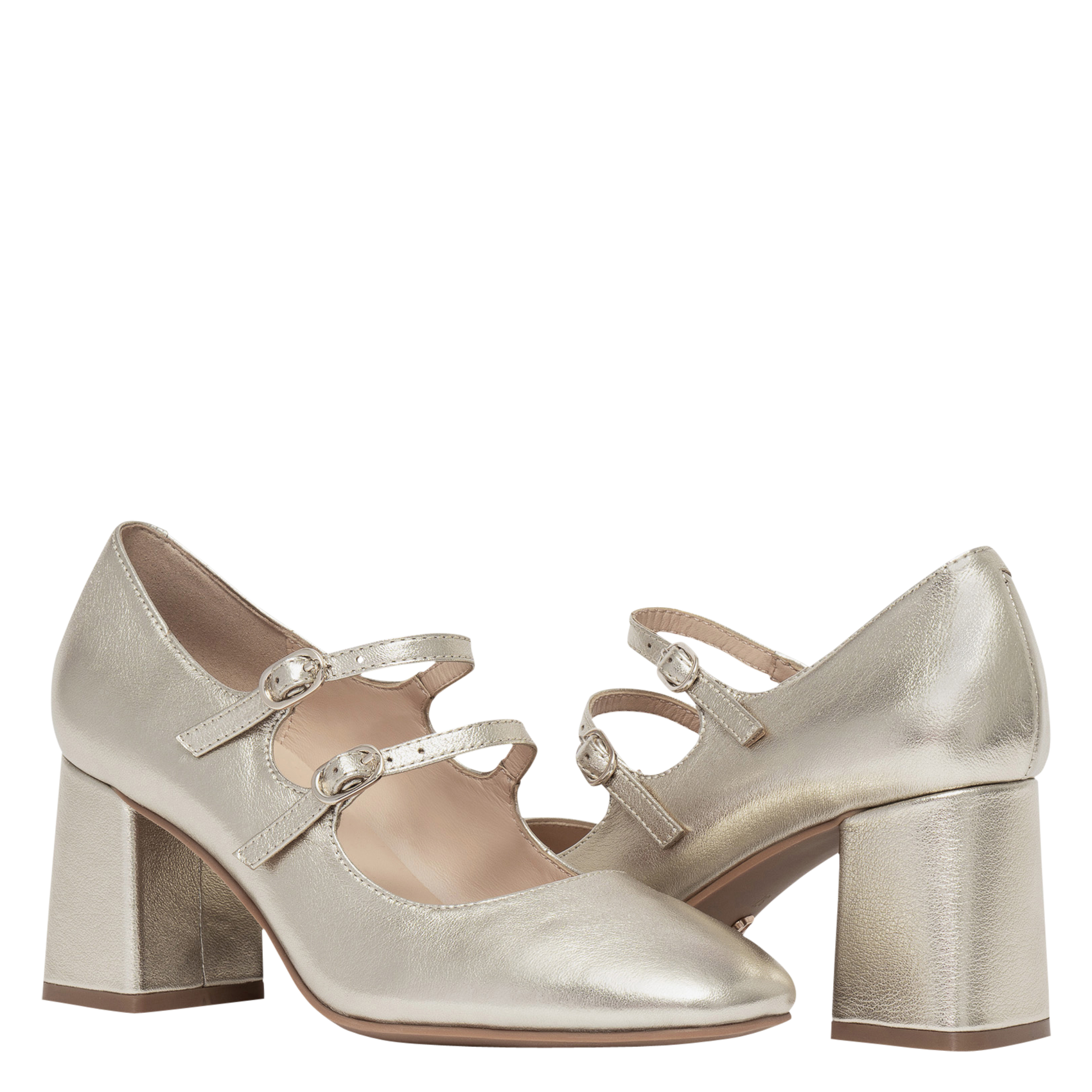 Babies métallisées à brides BOCAGE Doré