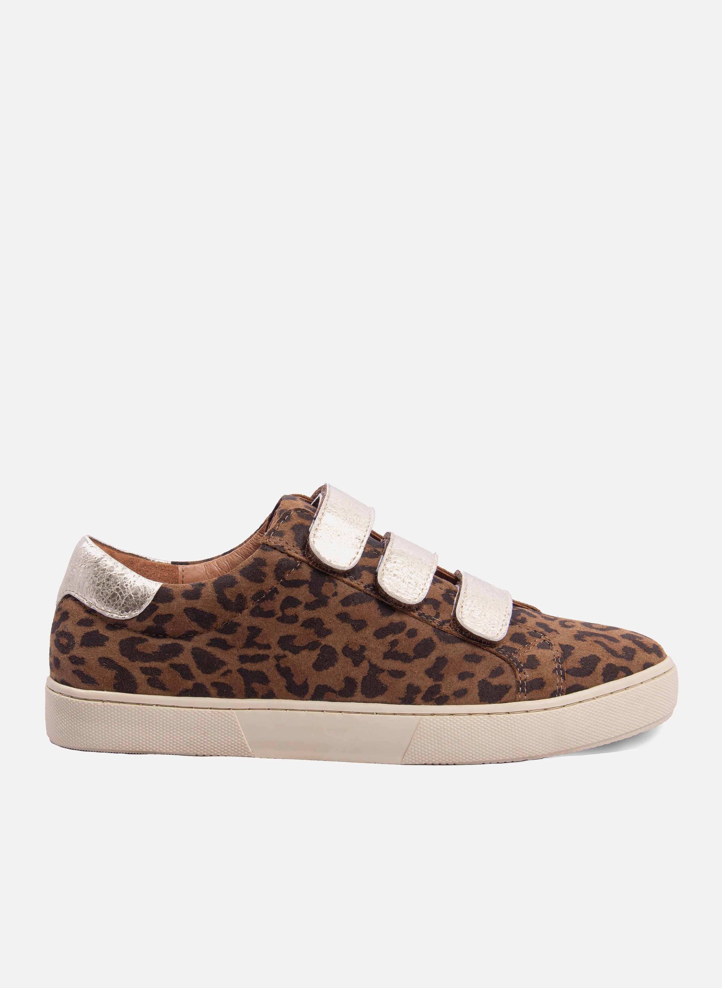 Suede trainers with velcro fastening Brown Jules jenn Women