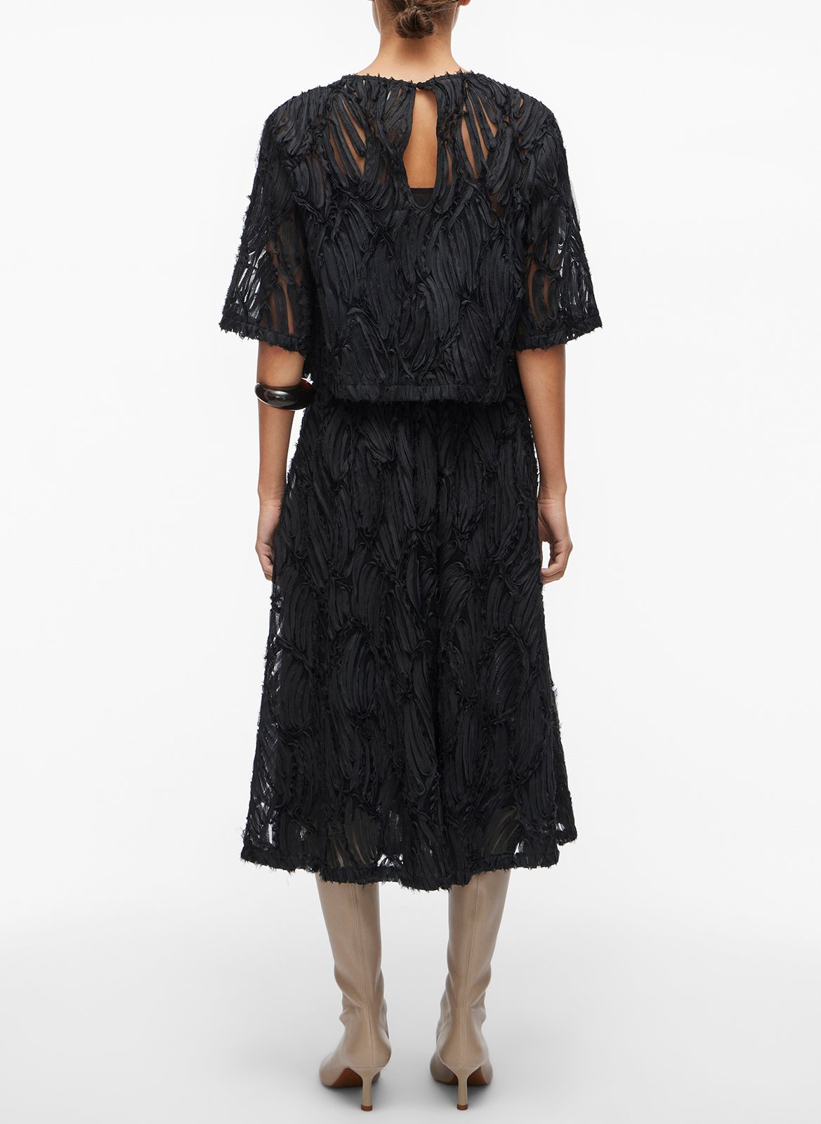 A-line midi skirt ROUGE EDIT Grey