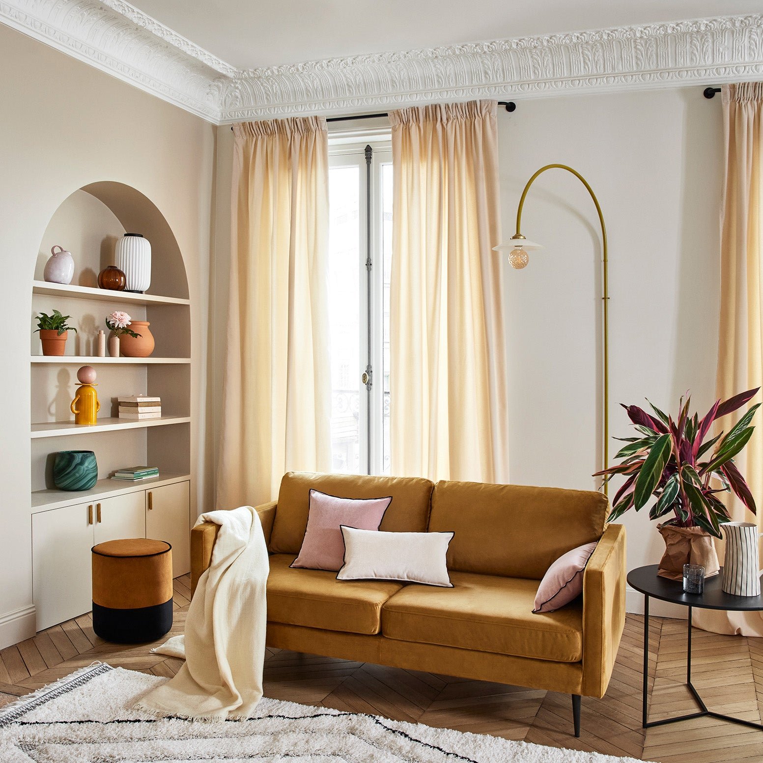 Rideau à galon fronceur MADURA Beige