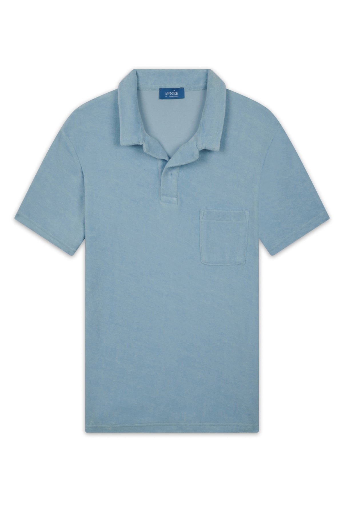 Short-sleeved polo shirt with lapel collar APNEE Blue