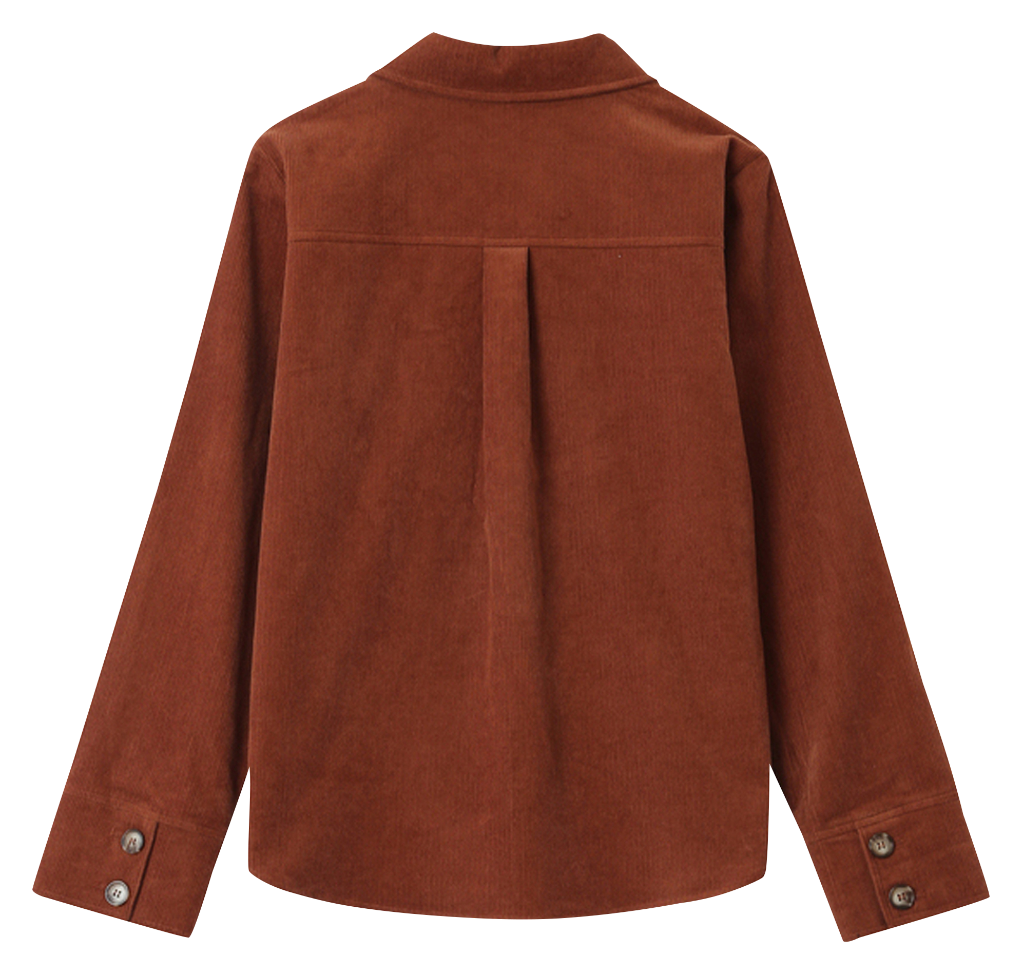 Chemise col classique manches contrastantes en coton GRACE ET MILA Orange