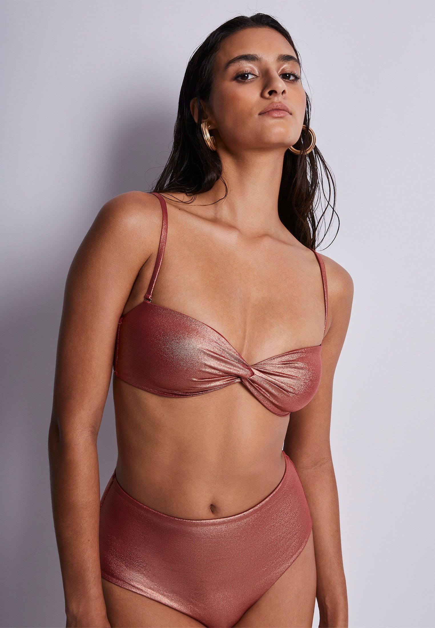 Bandeau bikini top Red