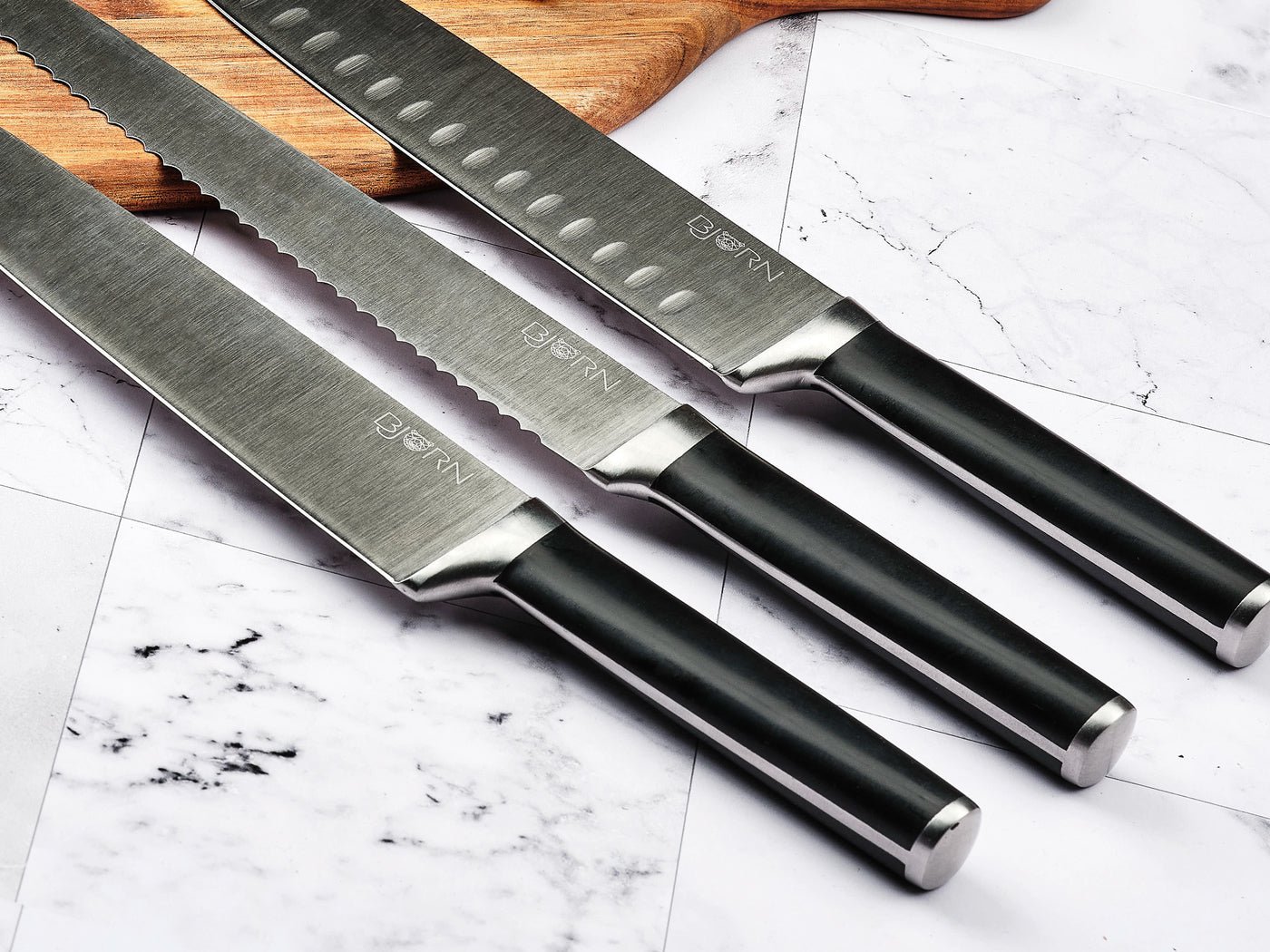 Jona Vantaa kitchen knife set - 7 pieces BJORN Black
