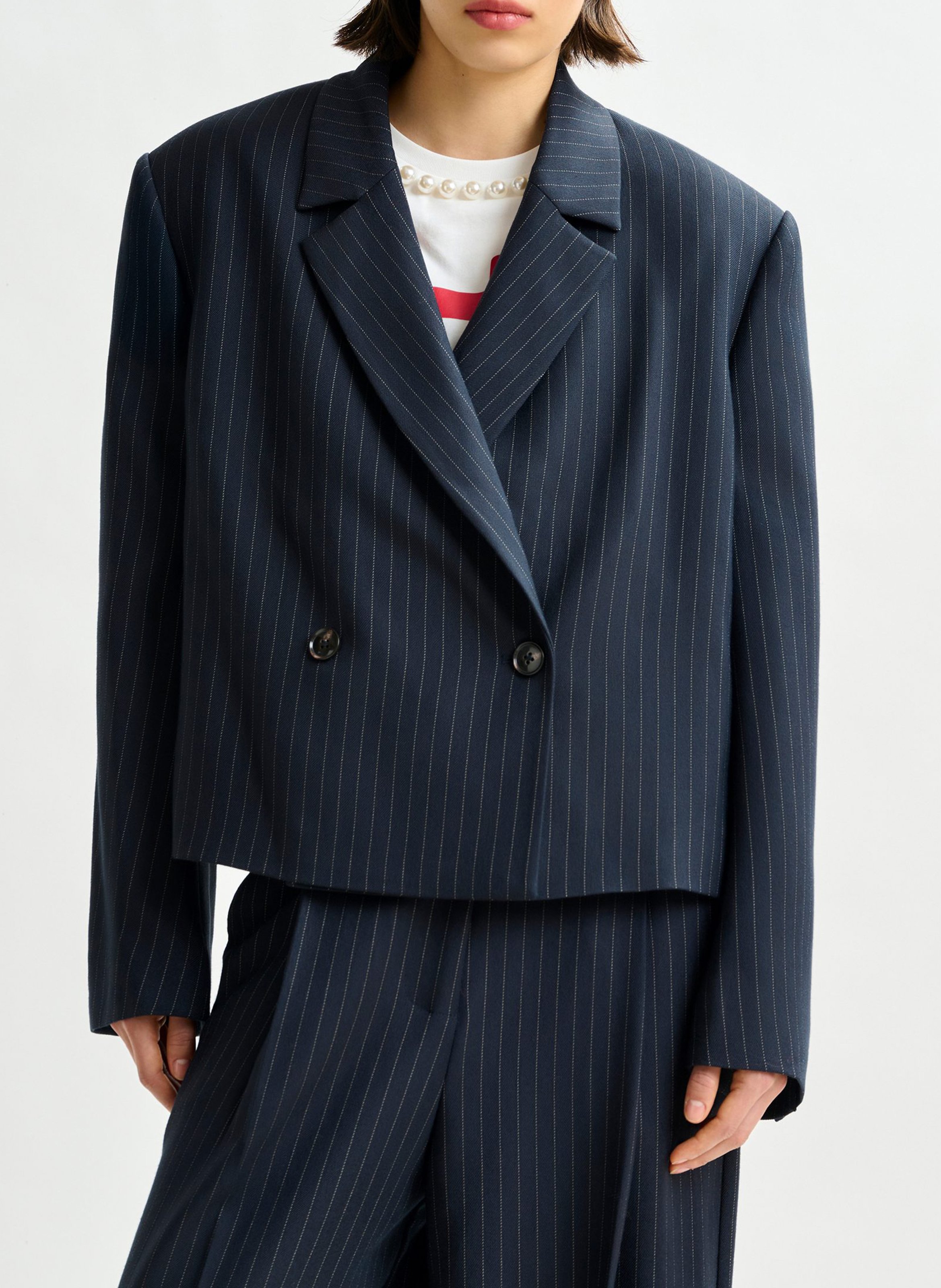 Veste oversize rayée ESSENTIEL ANTWERP Bleu