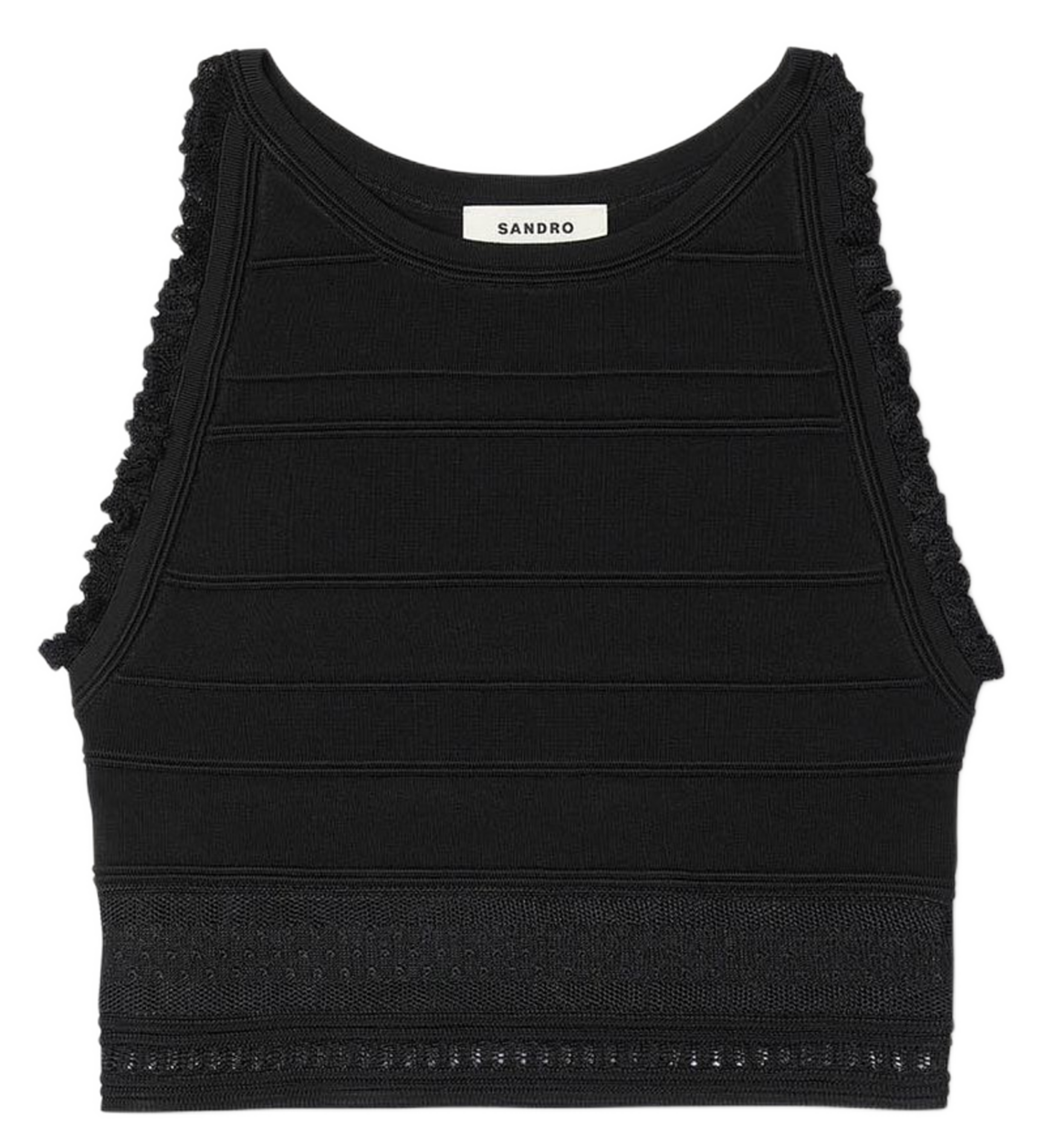 Top moulant court  SANDRO Noir