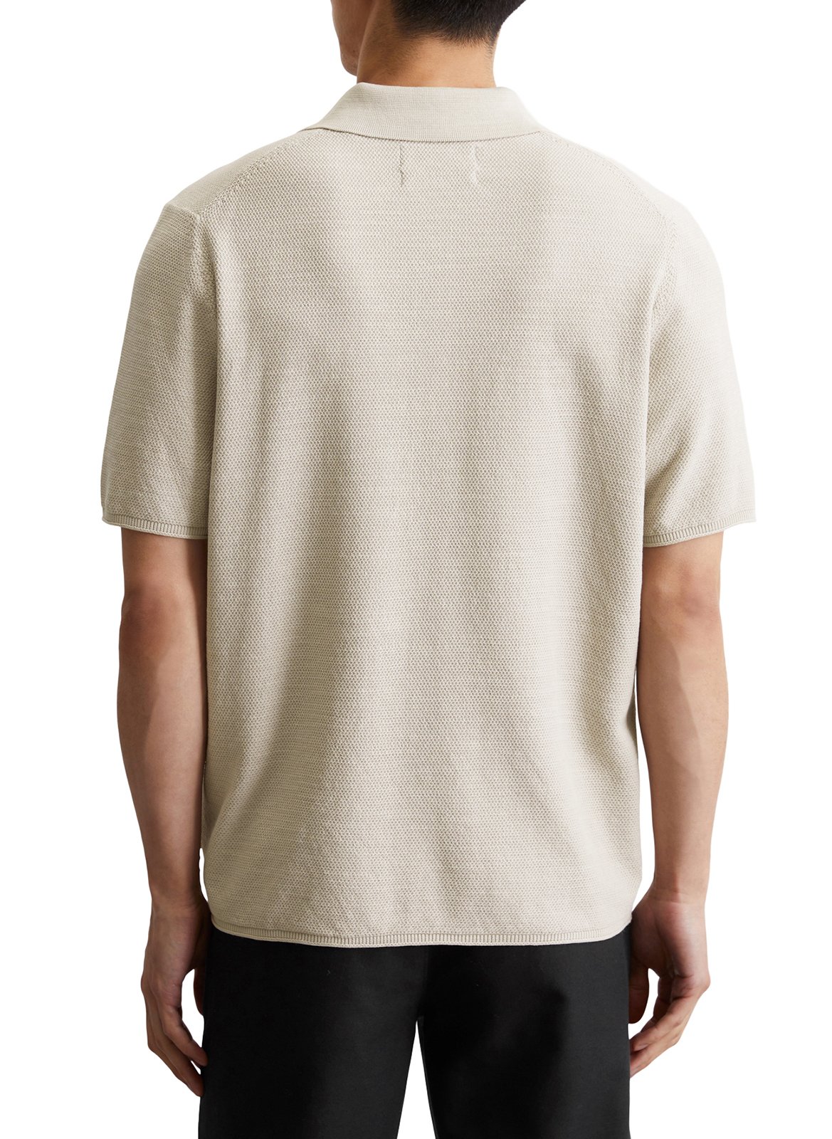 Top col polo en coton MARC O'POLO Gris