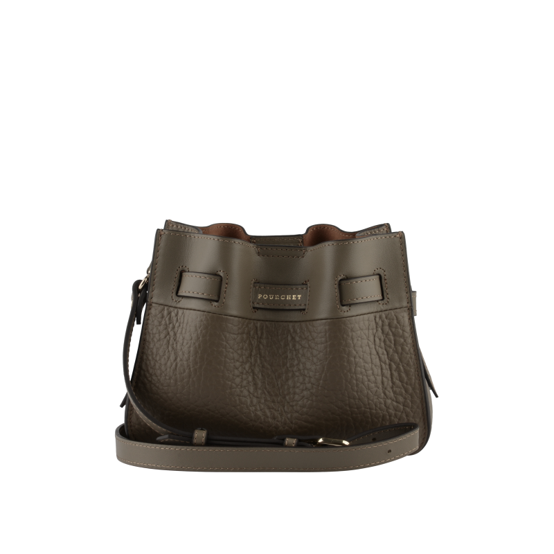 Shoulder bag - cowhide leather POURCHET Brown
