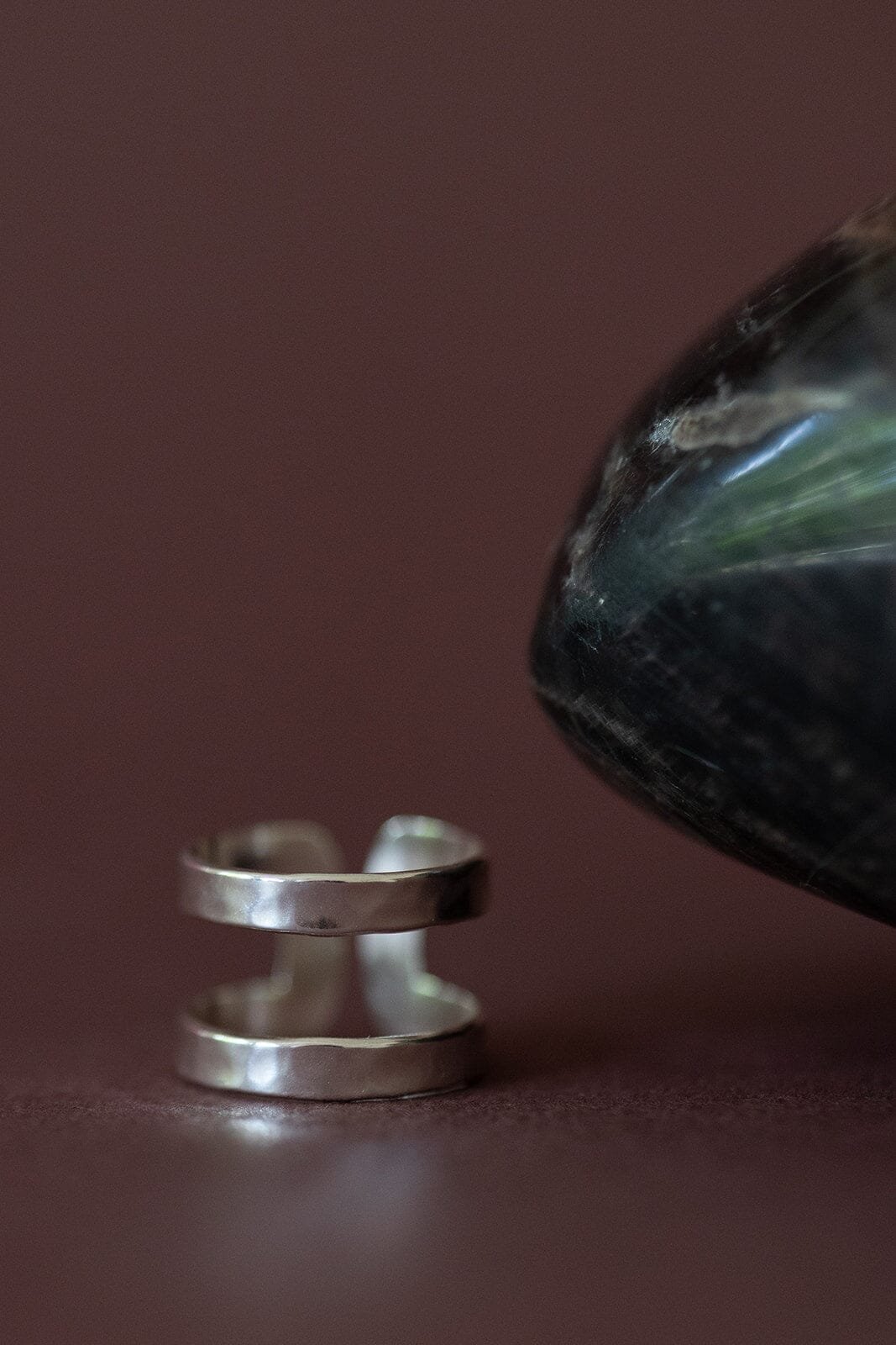 Hammered gold-plated ring MONSIEUR SIMONE Silver