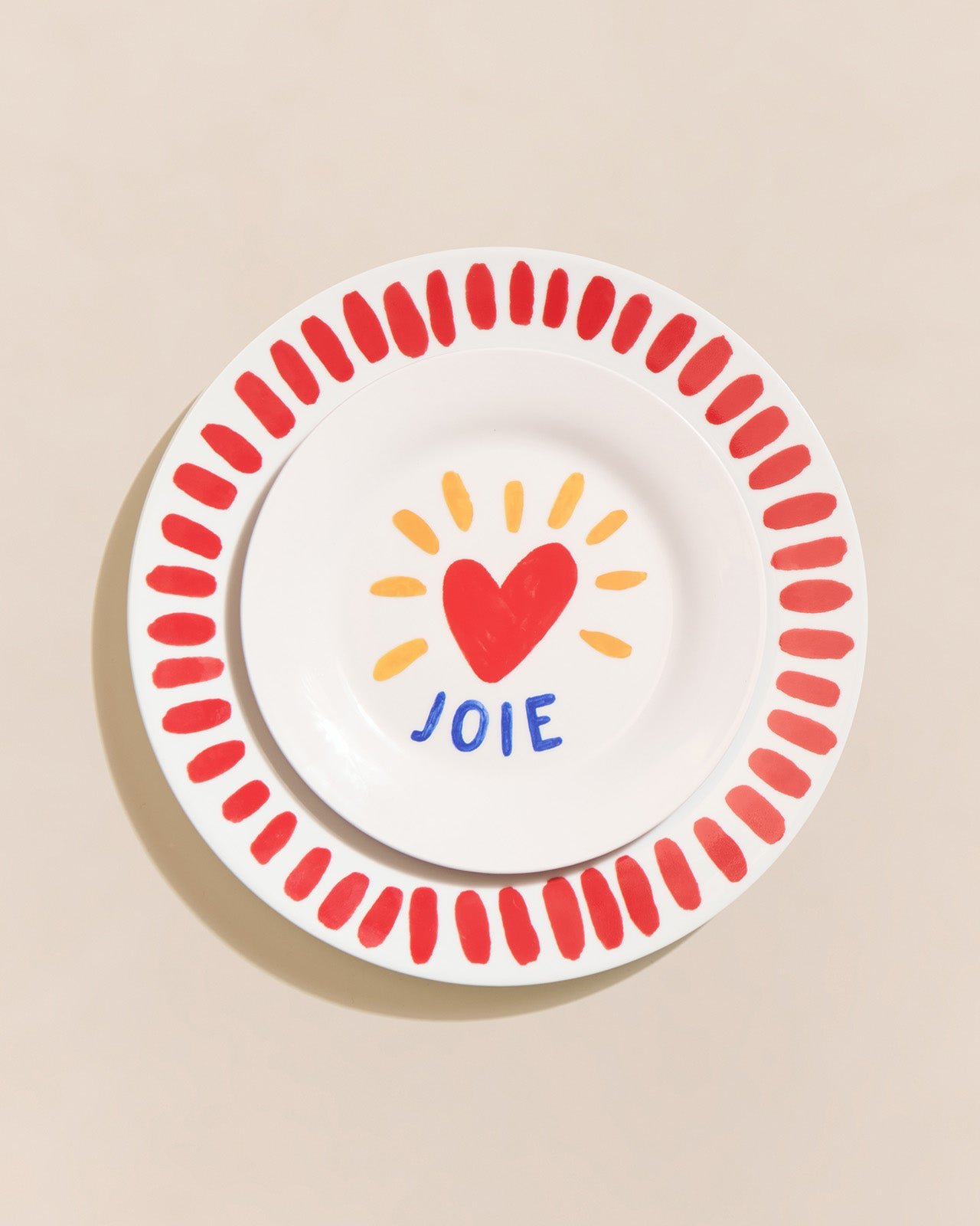 The porcelain joy plate EMOI EMOI White