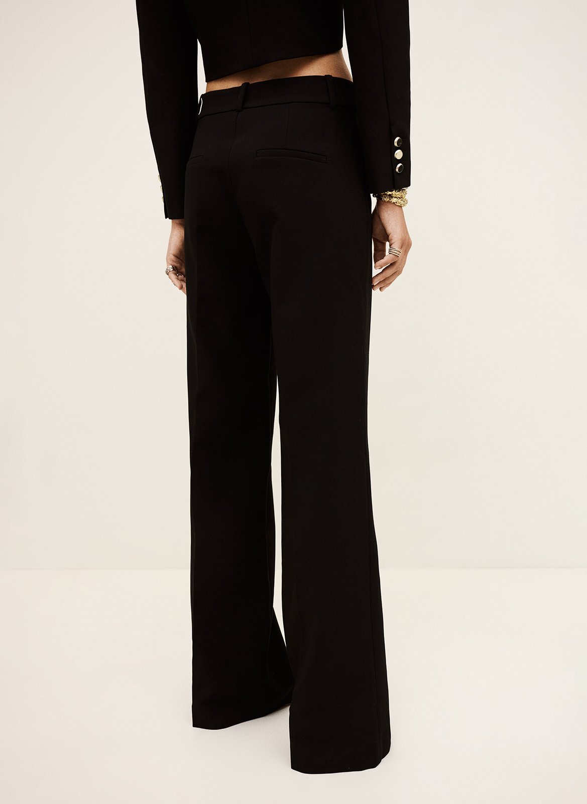 Wijde broek met hoge taille BA&SH Zwart