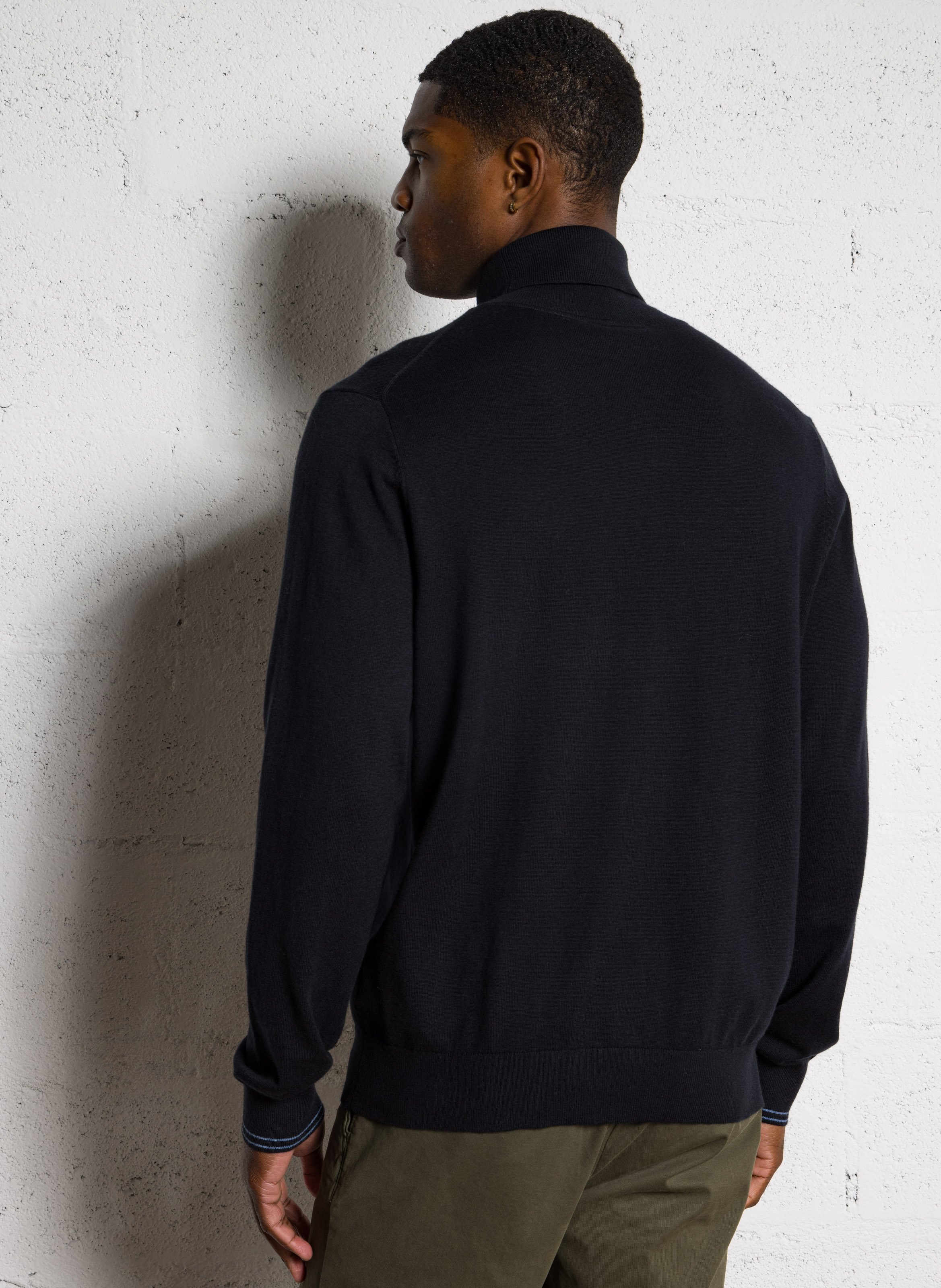 Cotton-blend turtleneck sweater PAUL SMITH Black