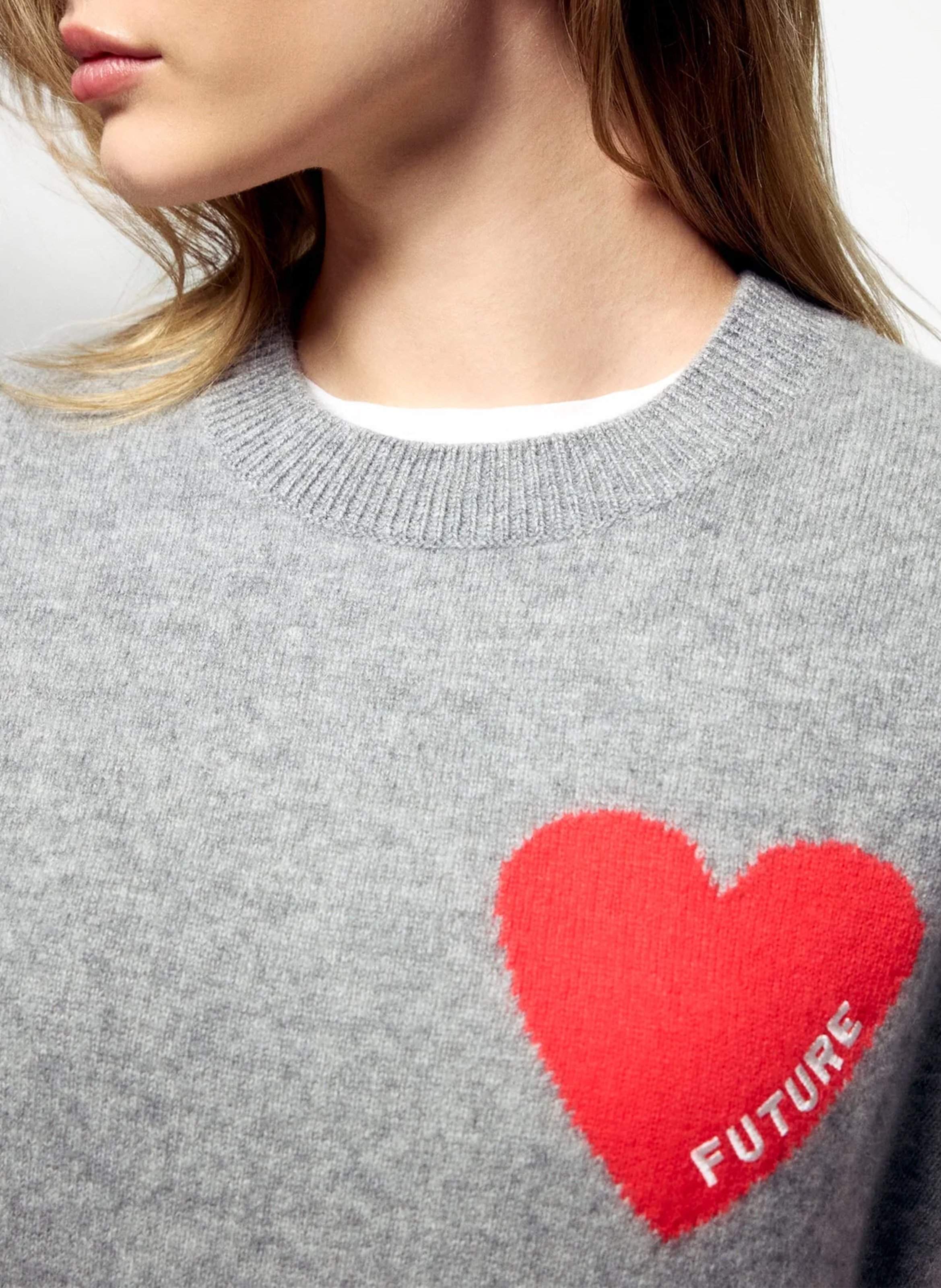 Belted cashmere sweater FROM FUTURE Grey