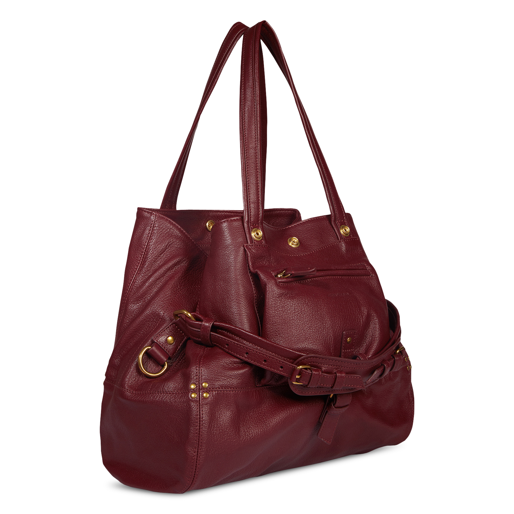 Sac cabas porté épaule en cuir JEROME DREYFUSS Rouge