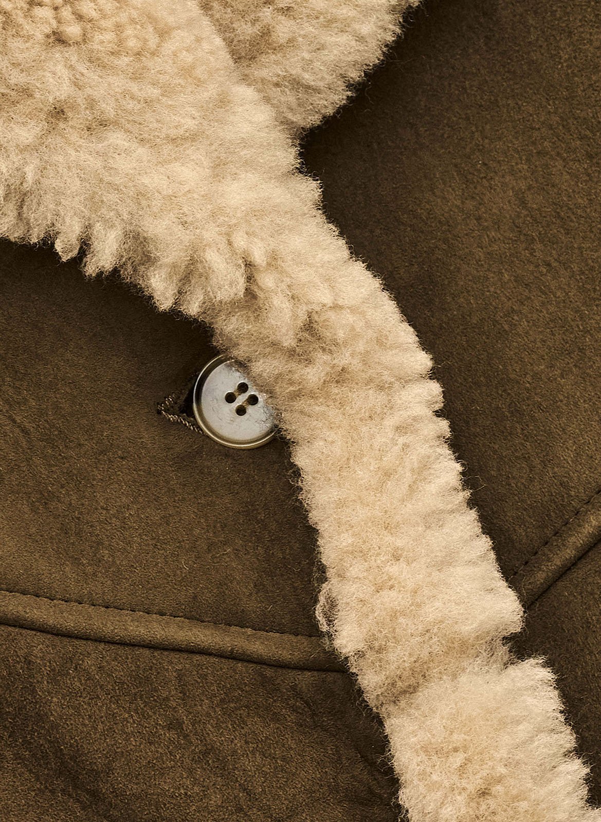 Manteau col tailleur en cuir BA&SH Marron