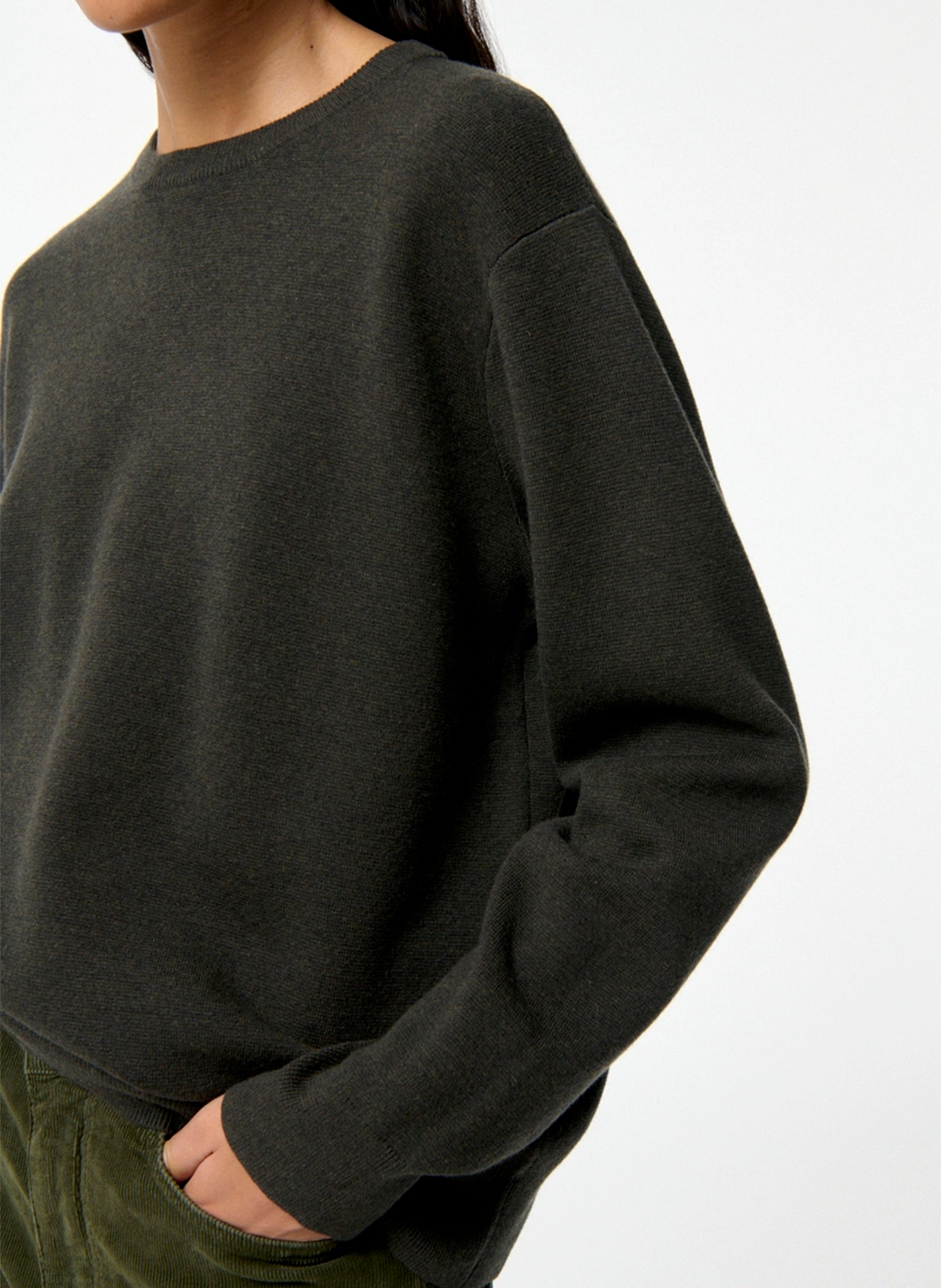 Sweat col rond en laine mélangée VANESSA BRUNO Vert